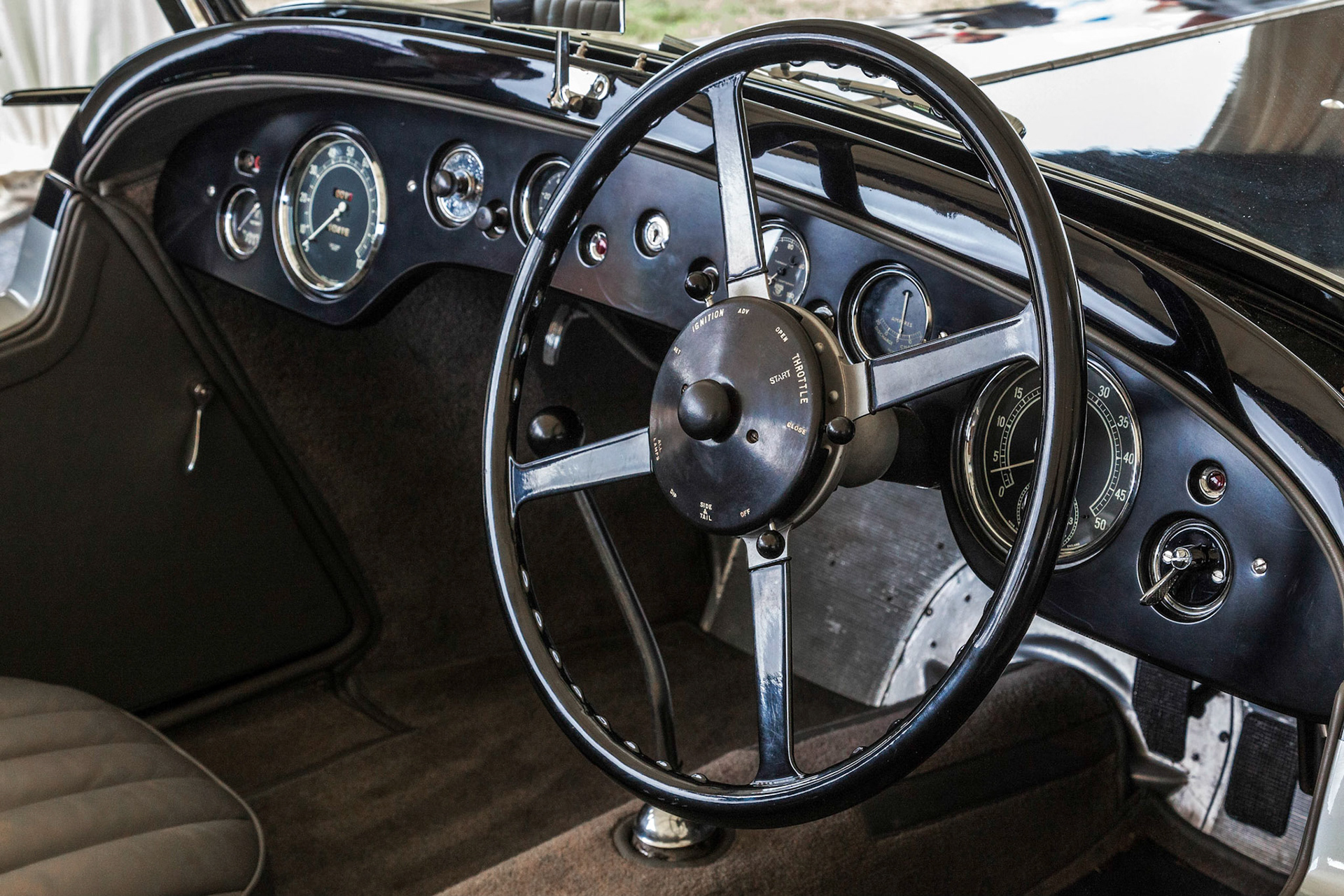 Cockpit of an Old Alvis Car