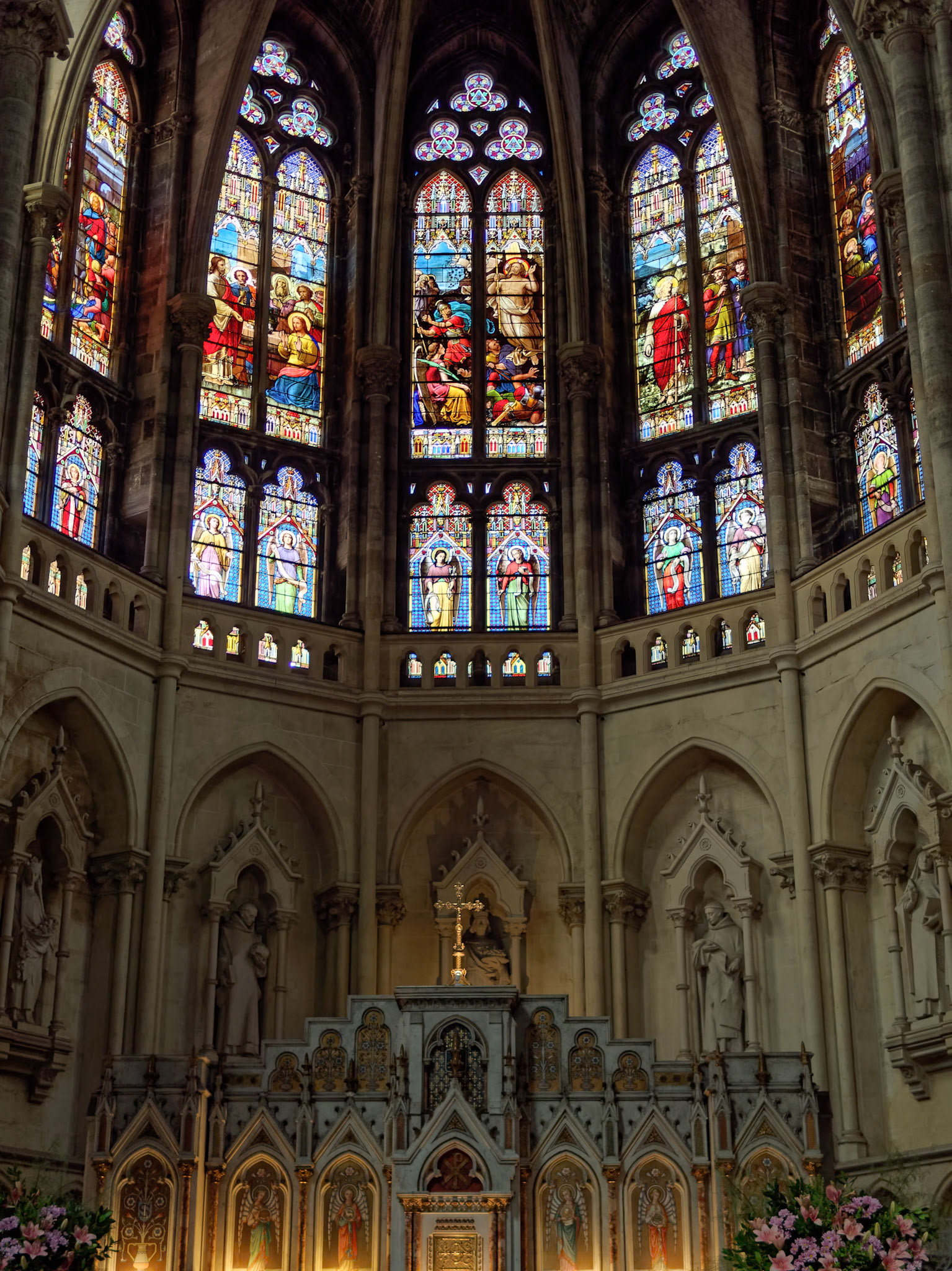 Stained Glass Windows in the Church of St Martial in Bordeaux