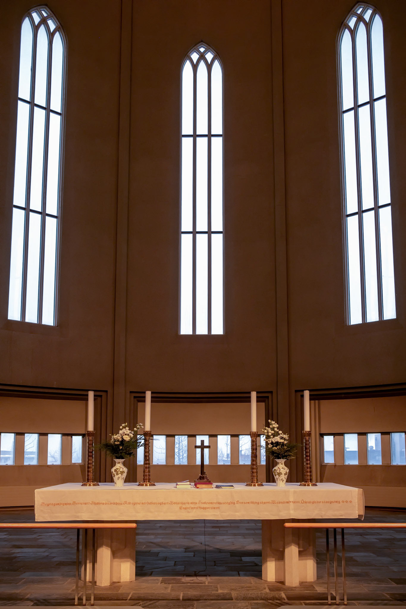 Interior View of the Hallgrimskirkja Church in Reykjavik