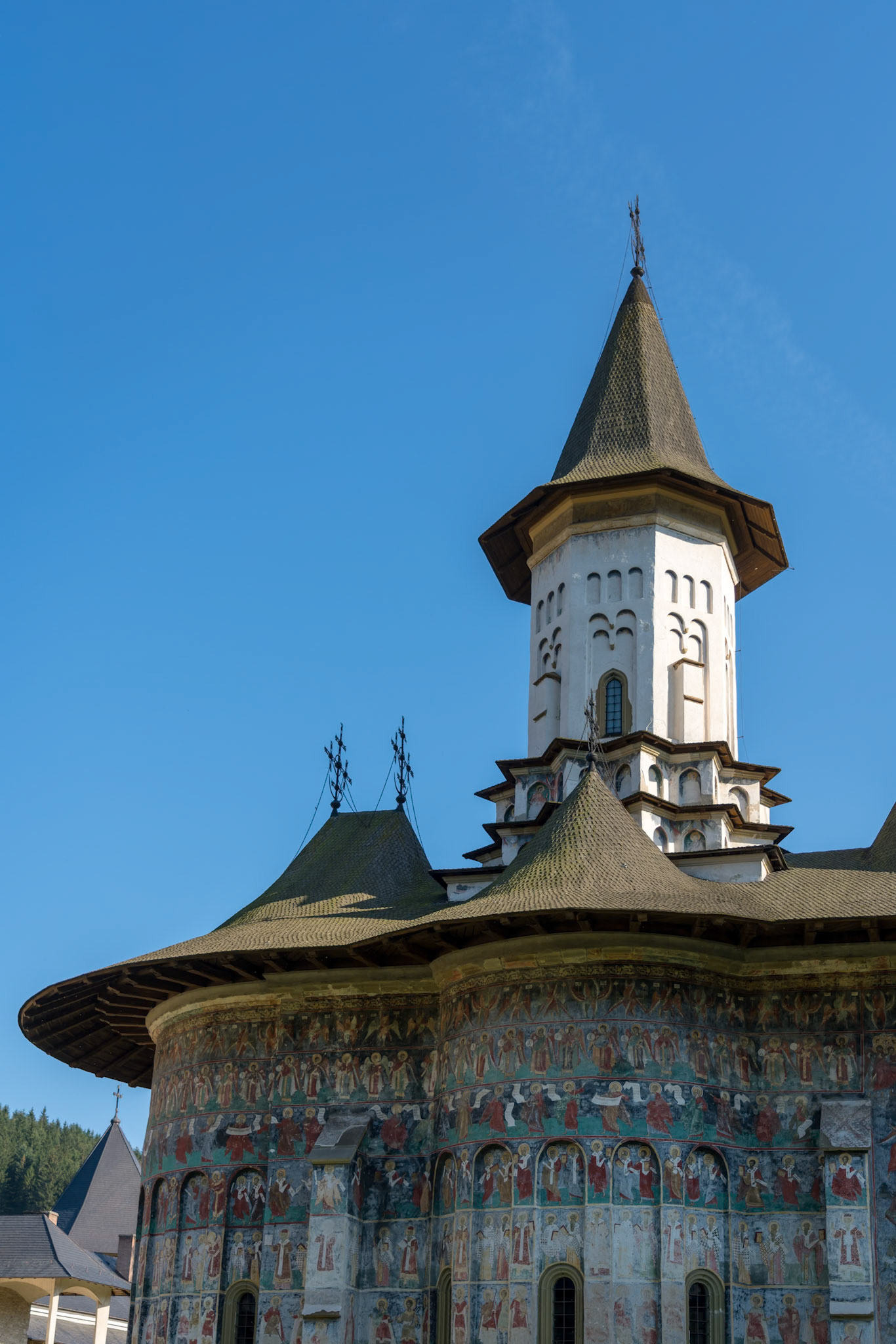 SUCEVITA, MOLDOVIA/ROMANIA - SEPTEMBER 18 : Exterior view of the Monastery in Sucevita in Moldovia Romania on September 18, 2018