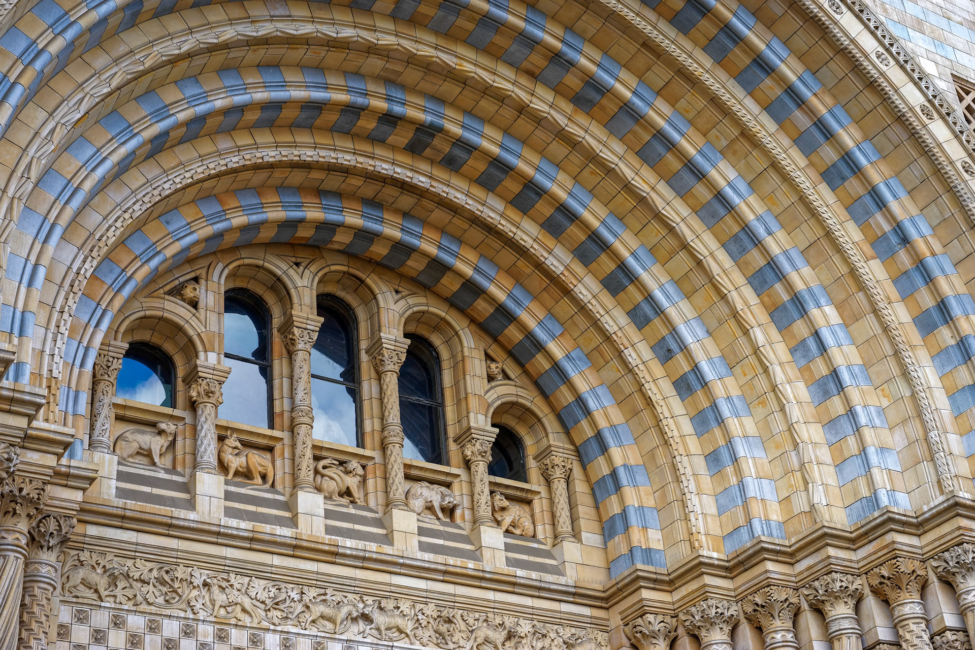 Exterior View of the Natural History Museum in London
