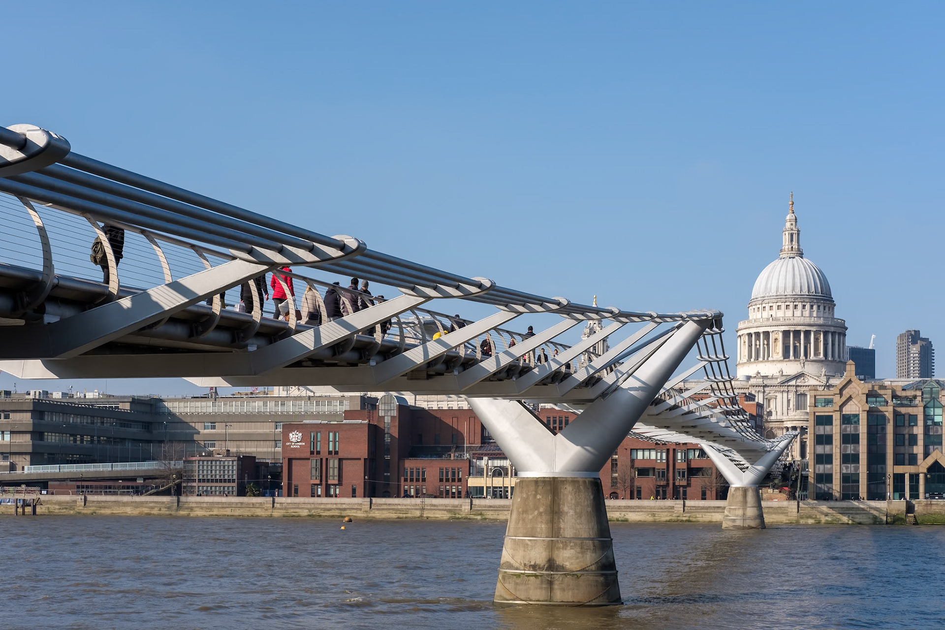 Millennium Bridge and St Pauls Cathedral