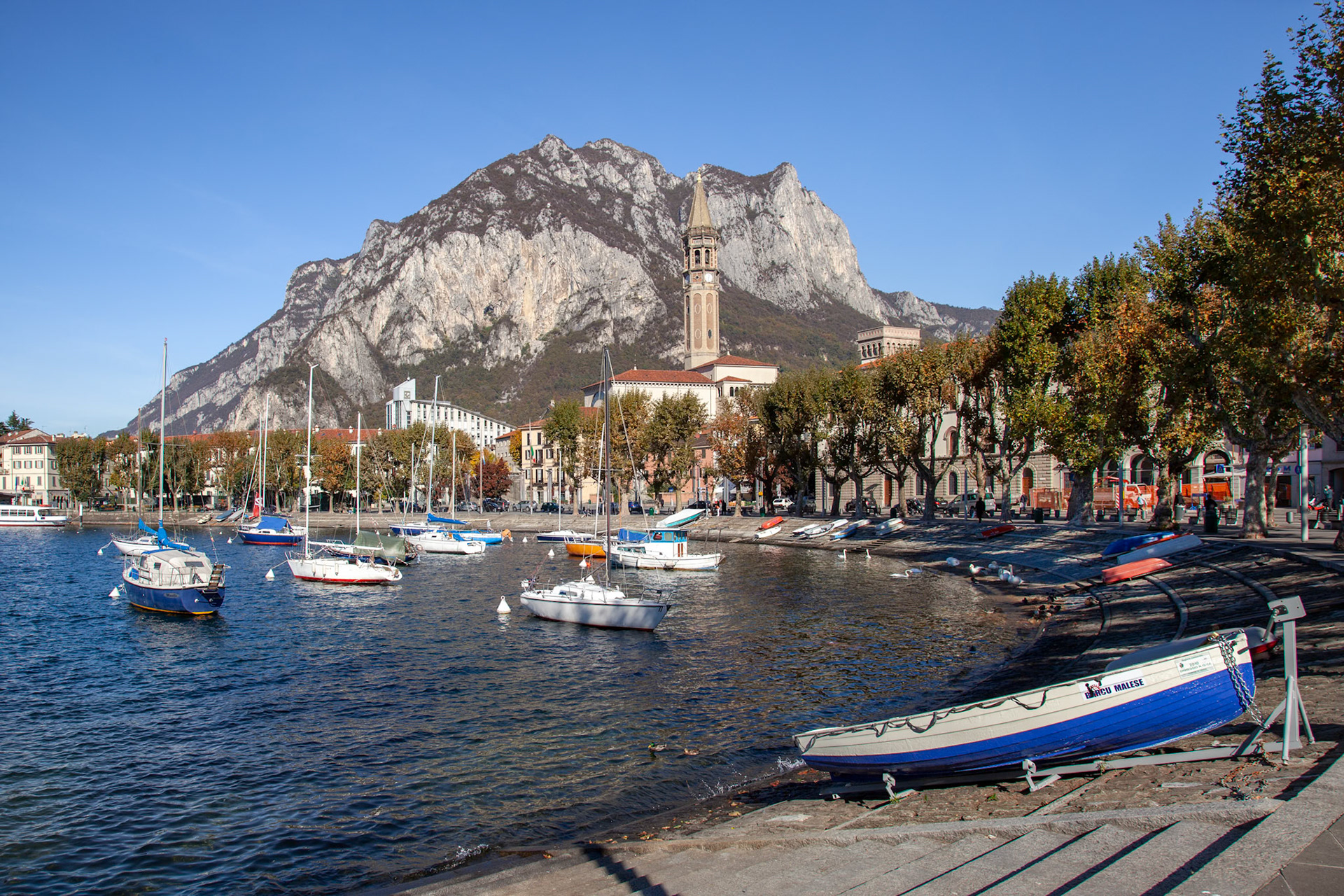 LECCO, ITALY/EUROPE - OCTOBER 29 : View of Lecco on the Southern Shore of Lake Como in Italy on October 29, 2010