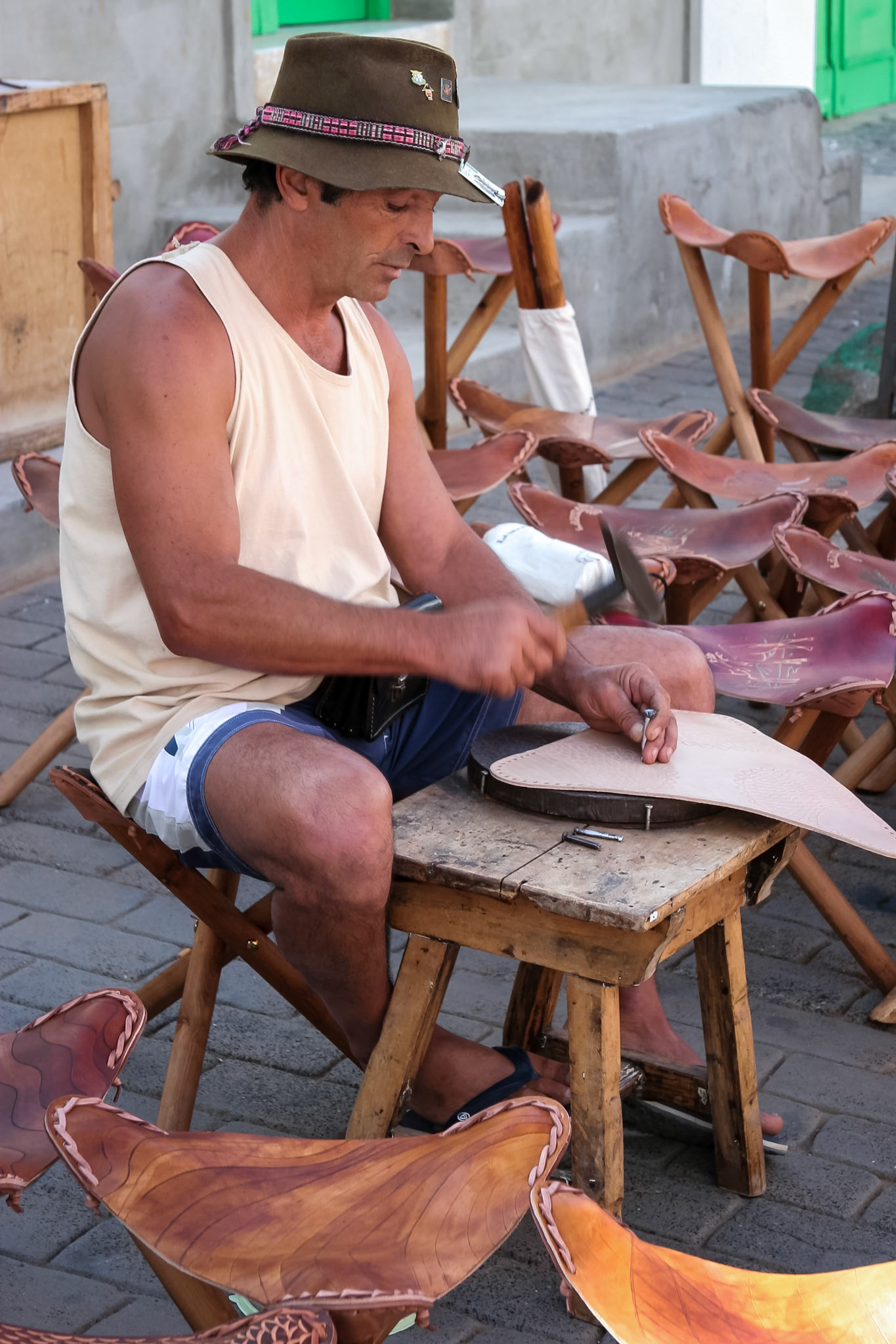 Stoolmaker in Lanzarote Canary Islands