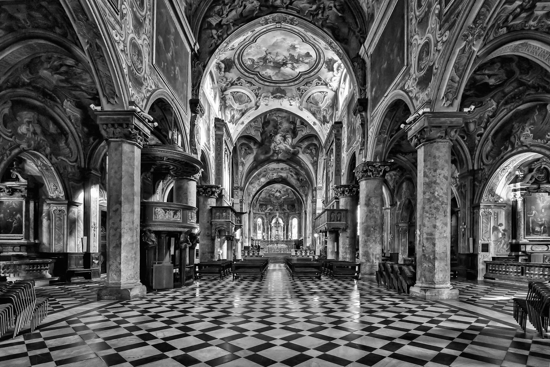 Interior View of Monza Cathedral