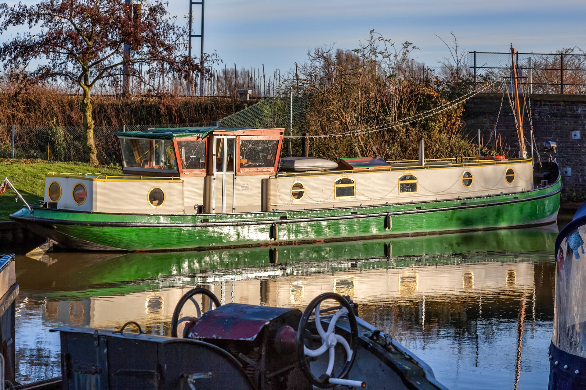 Narrowboat on the River Great Ouse at Ely