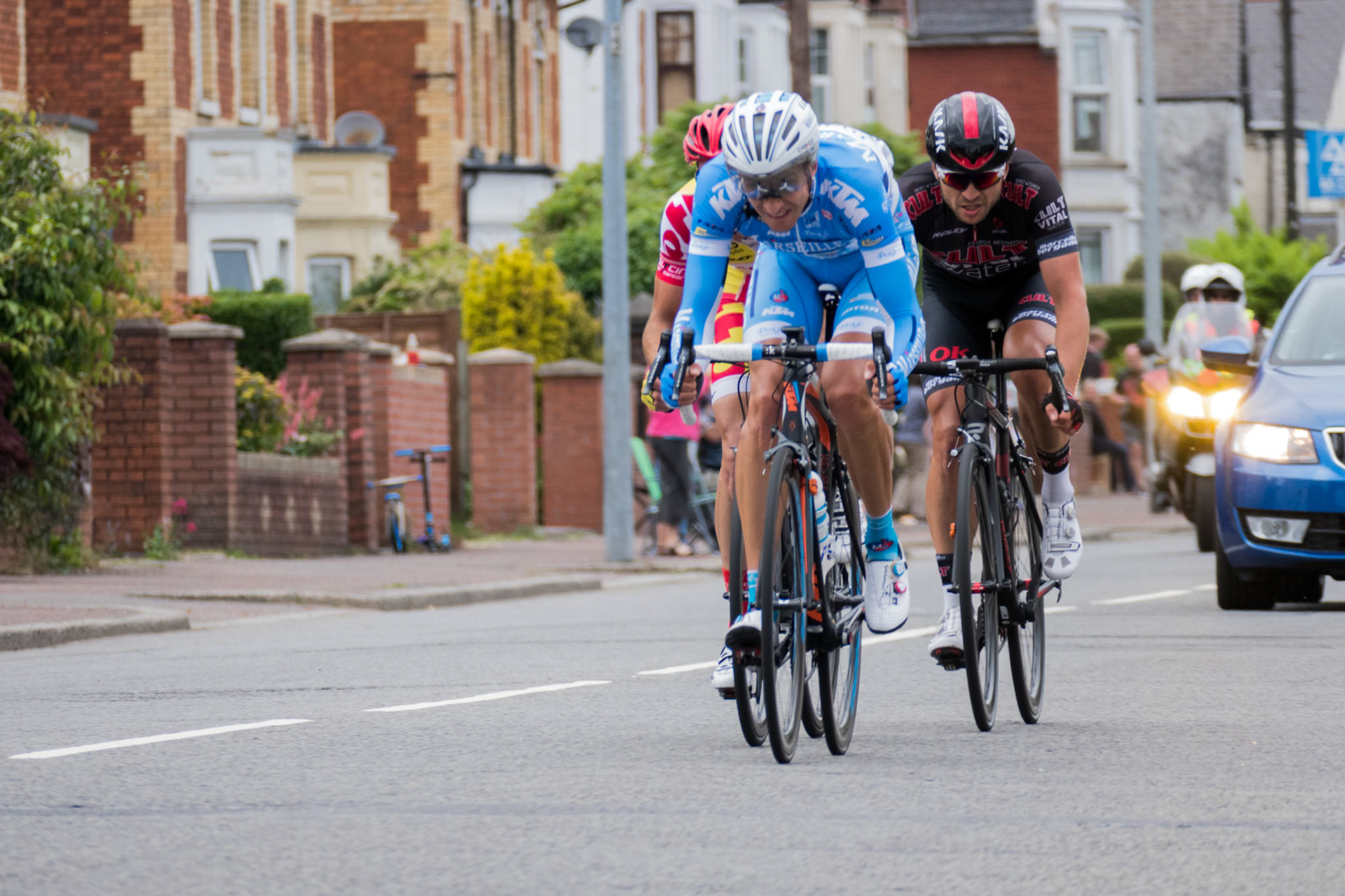 Cyclists Participating in the Velothon Cycling Event in Cardiff