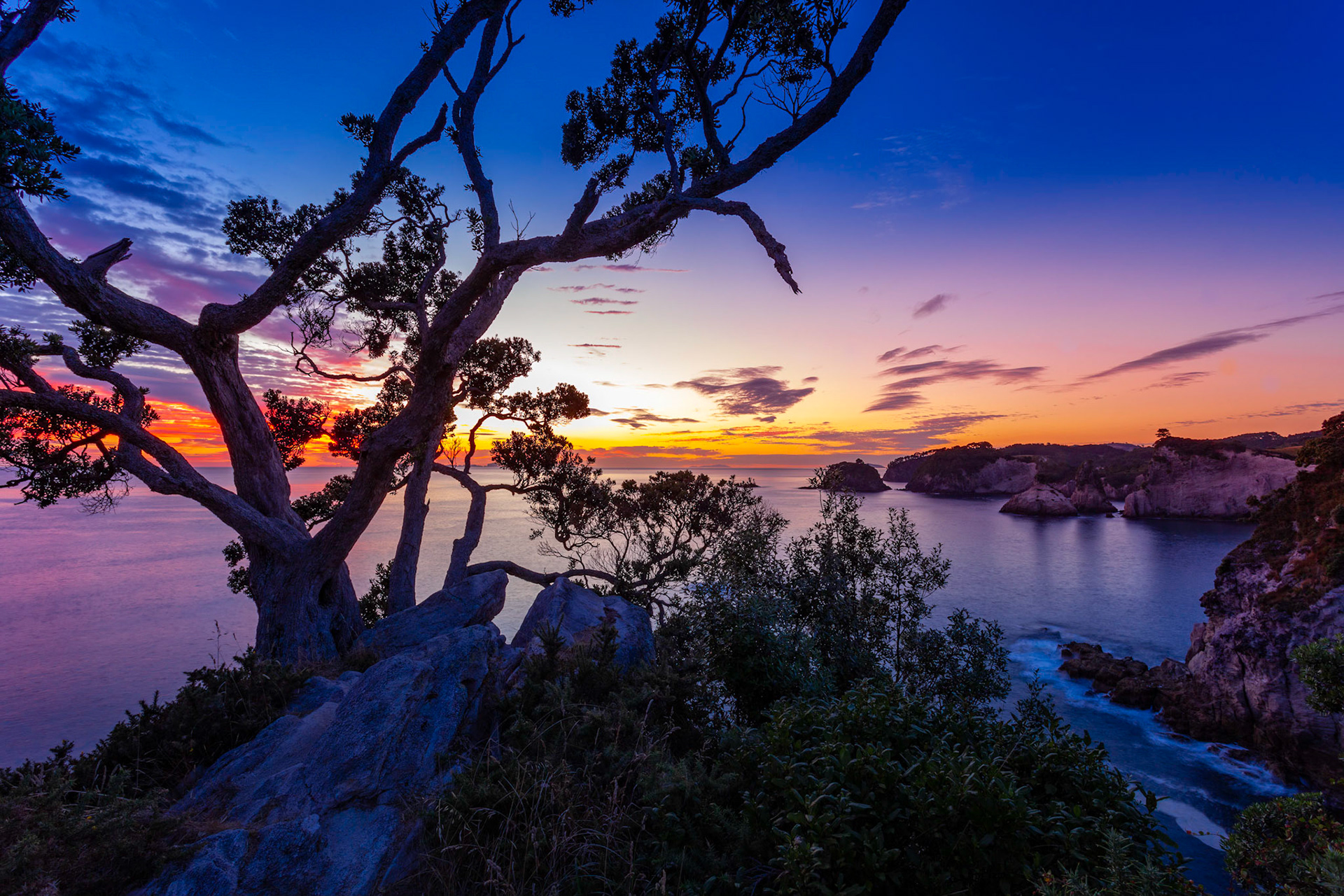 Sunrise at Te Pare Point in New Zealand