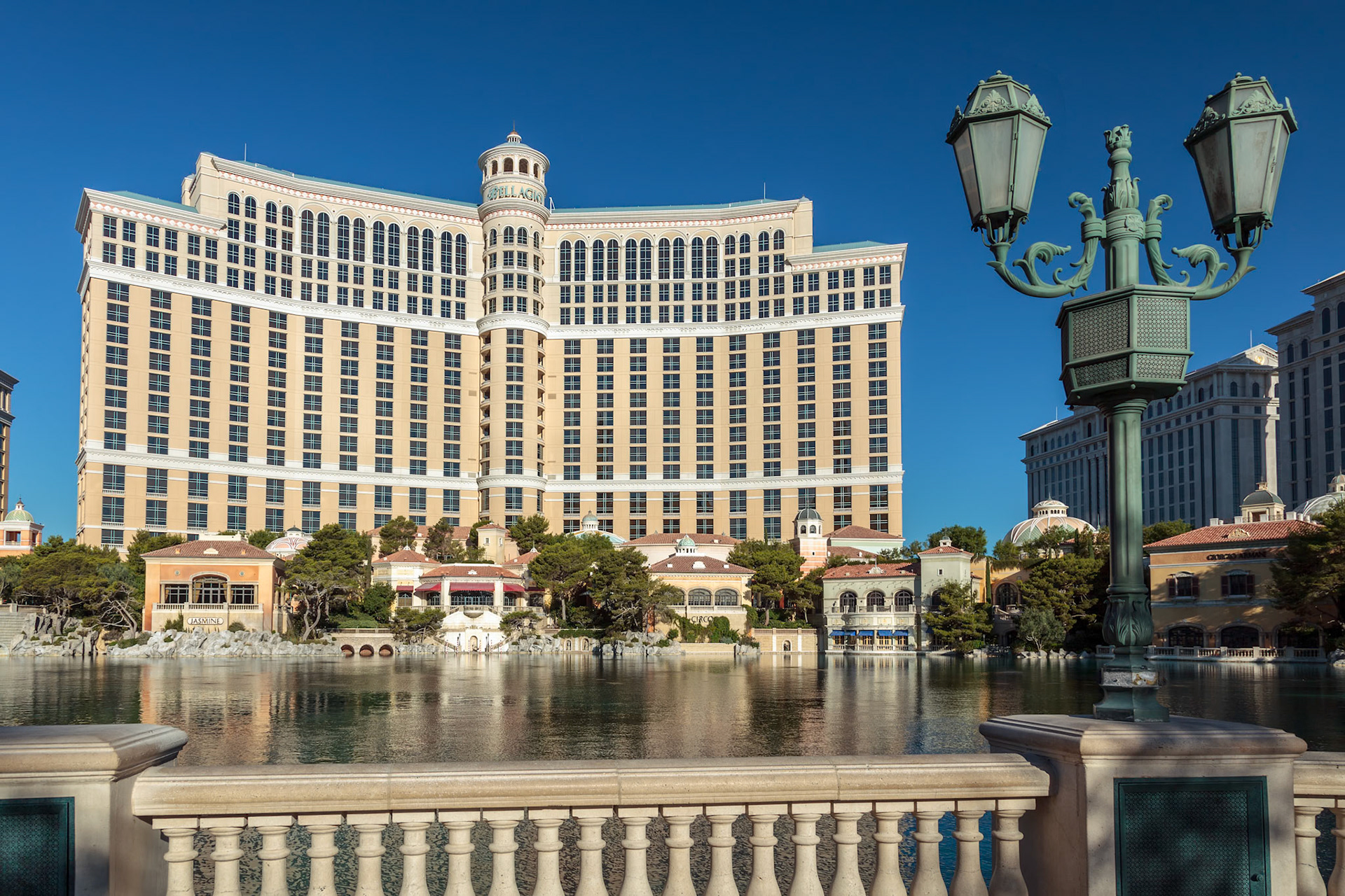 LAS VEGAS, NEVADA, USA - AUGUST 1 : View of the Bellagio Hotel and Casino in Las Vegas Nevada on August 1, 2011