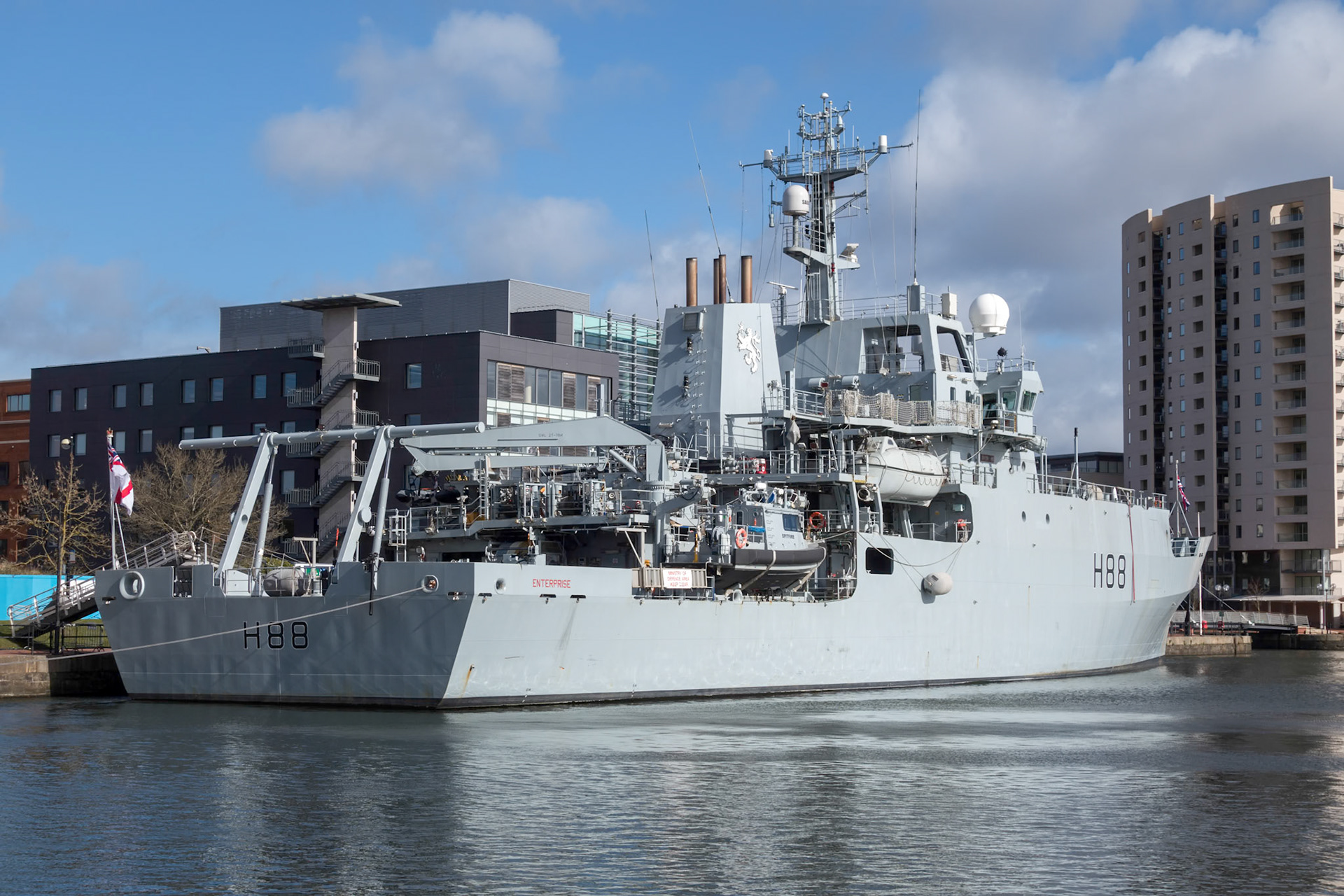 HMS Enterprise Docked at Cardiff