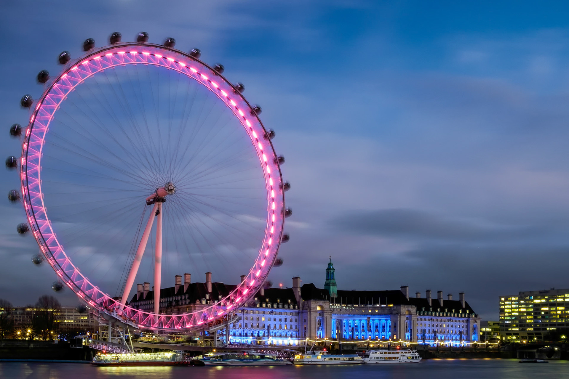 View of the London Eye at Night
