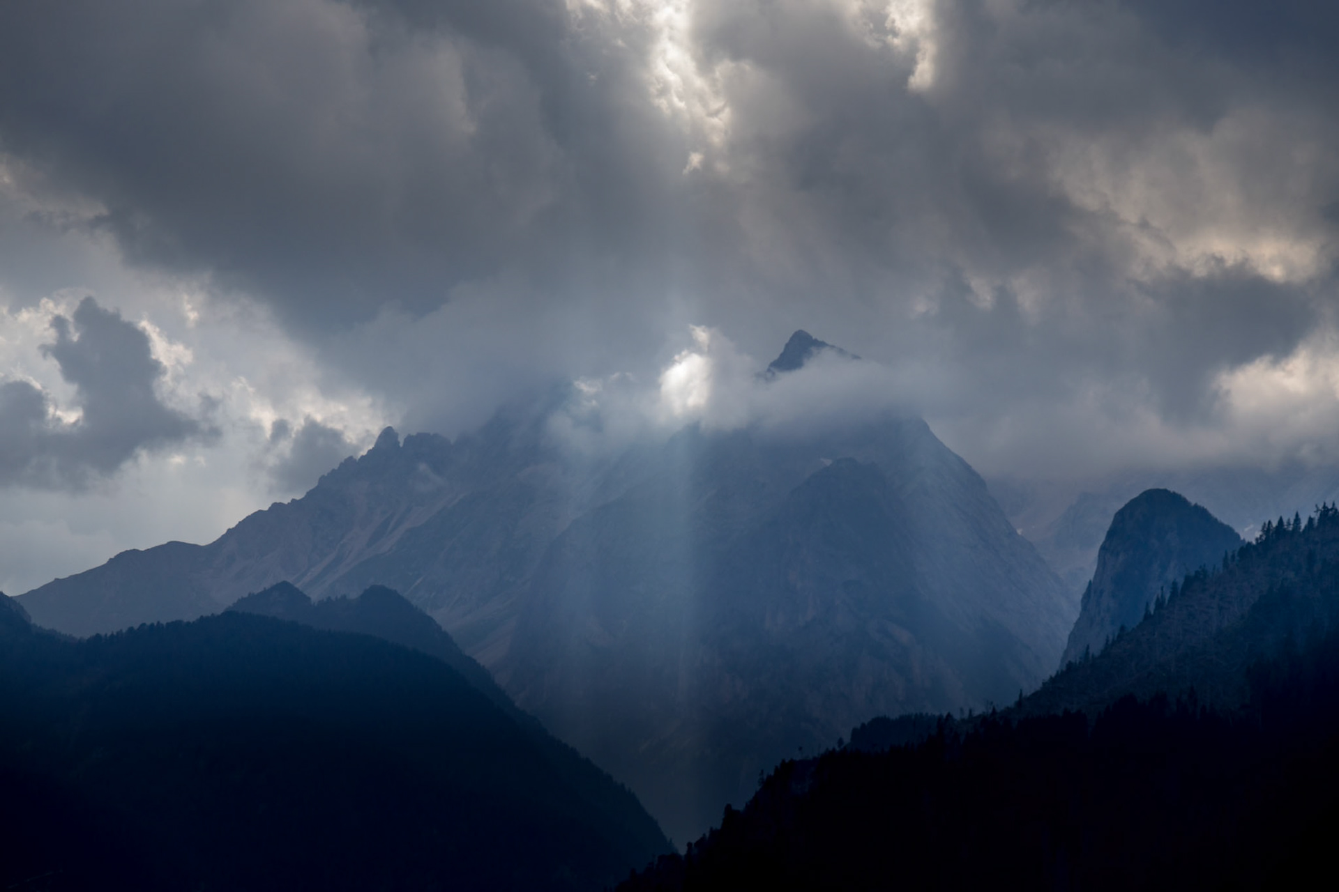 Countryside around Lake Alleghe, Veneto, Italy