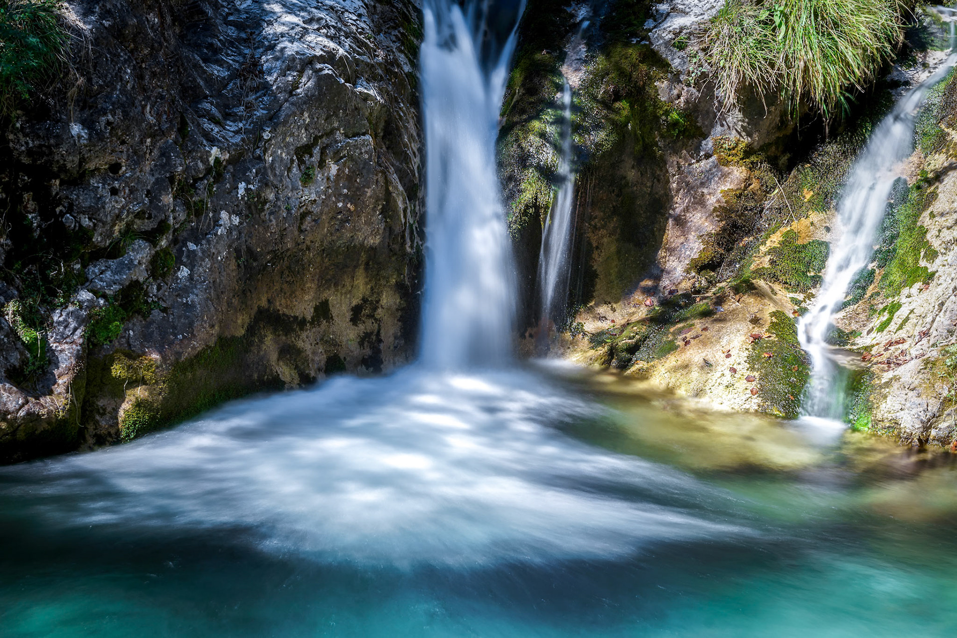 Waterfall at the Val Vertova Torrent near Bergamo