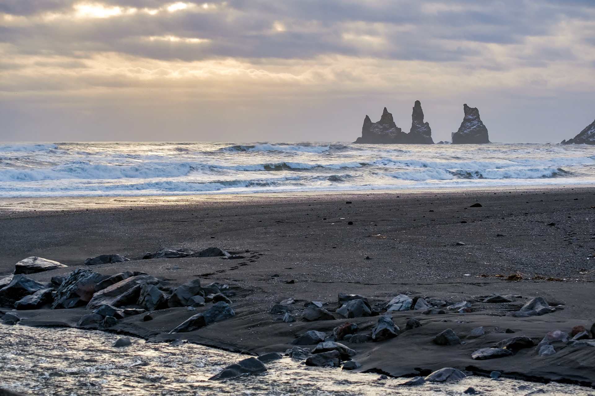 Stormy Weather at Reynisfjara Volcanic Beach