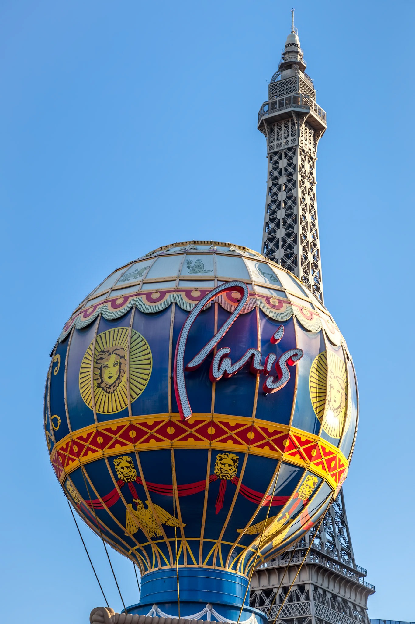 LAS VEGAS, NEVADA/USA - AUGUST 1 : View at sunrise of the Paris Hotel in Las Vegas on August 1, 2011