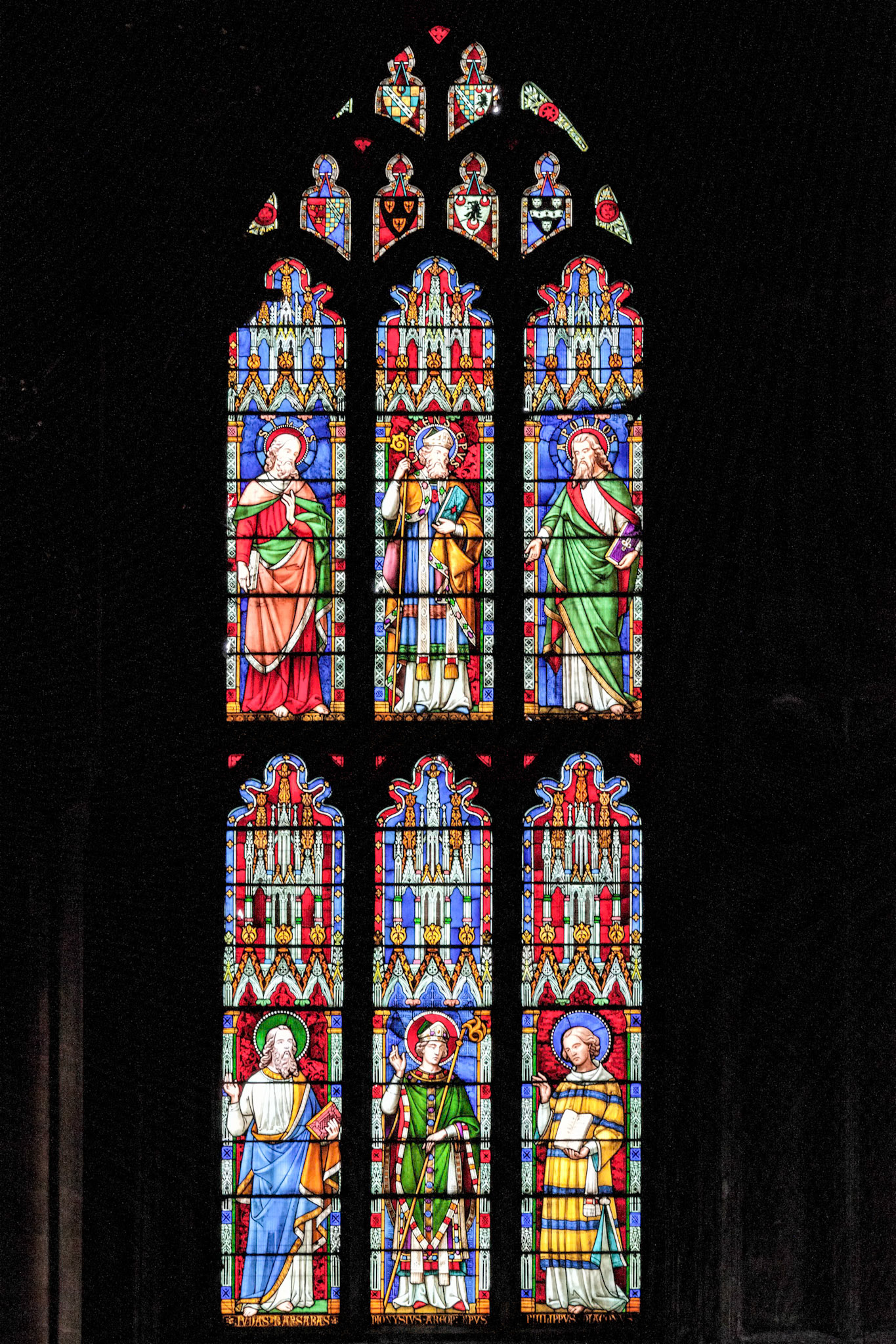ELY, CAMBRIDGESHIRE/UK - NOVEMBER 24 : Stained glass window at Ely Cathedral in Ely Cambridgeshire on November 24, 2012