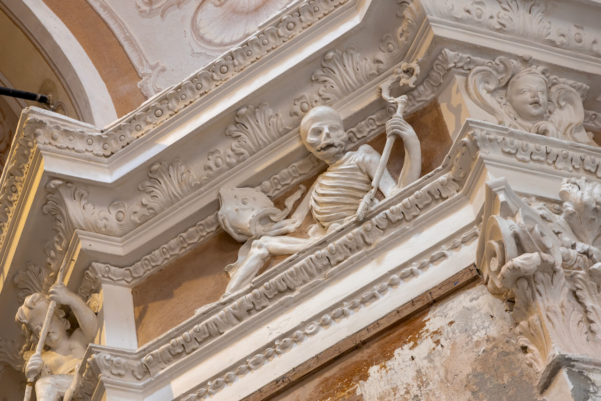 MONTEROSSO, LIGURIA/ITALY  - APRIL 22 : Chapel dedicated to the dead and prayers in Monterosso Liguria Italy on April 22, 2019