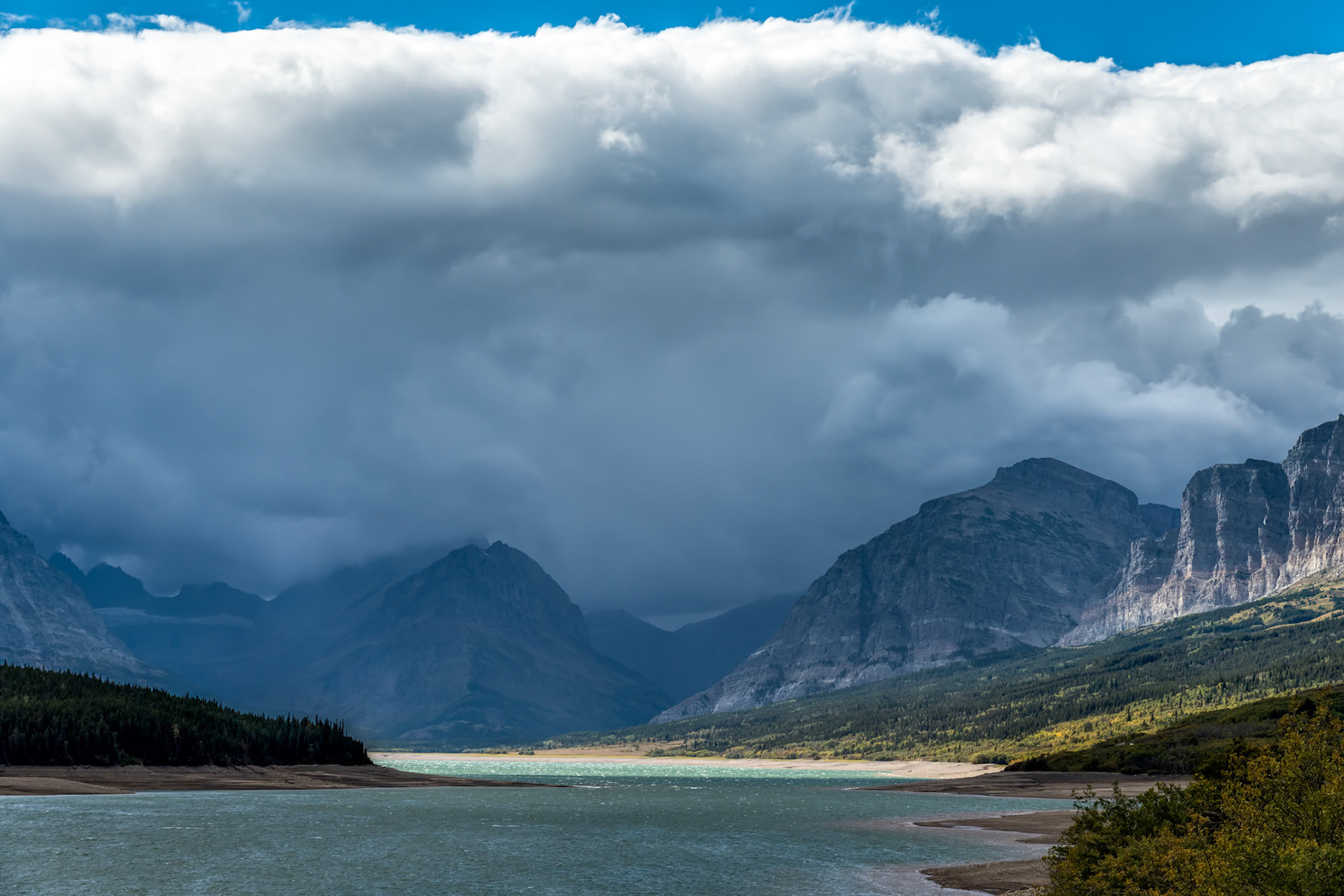 Storm Clouds Gathering over Lake Sherburne