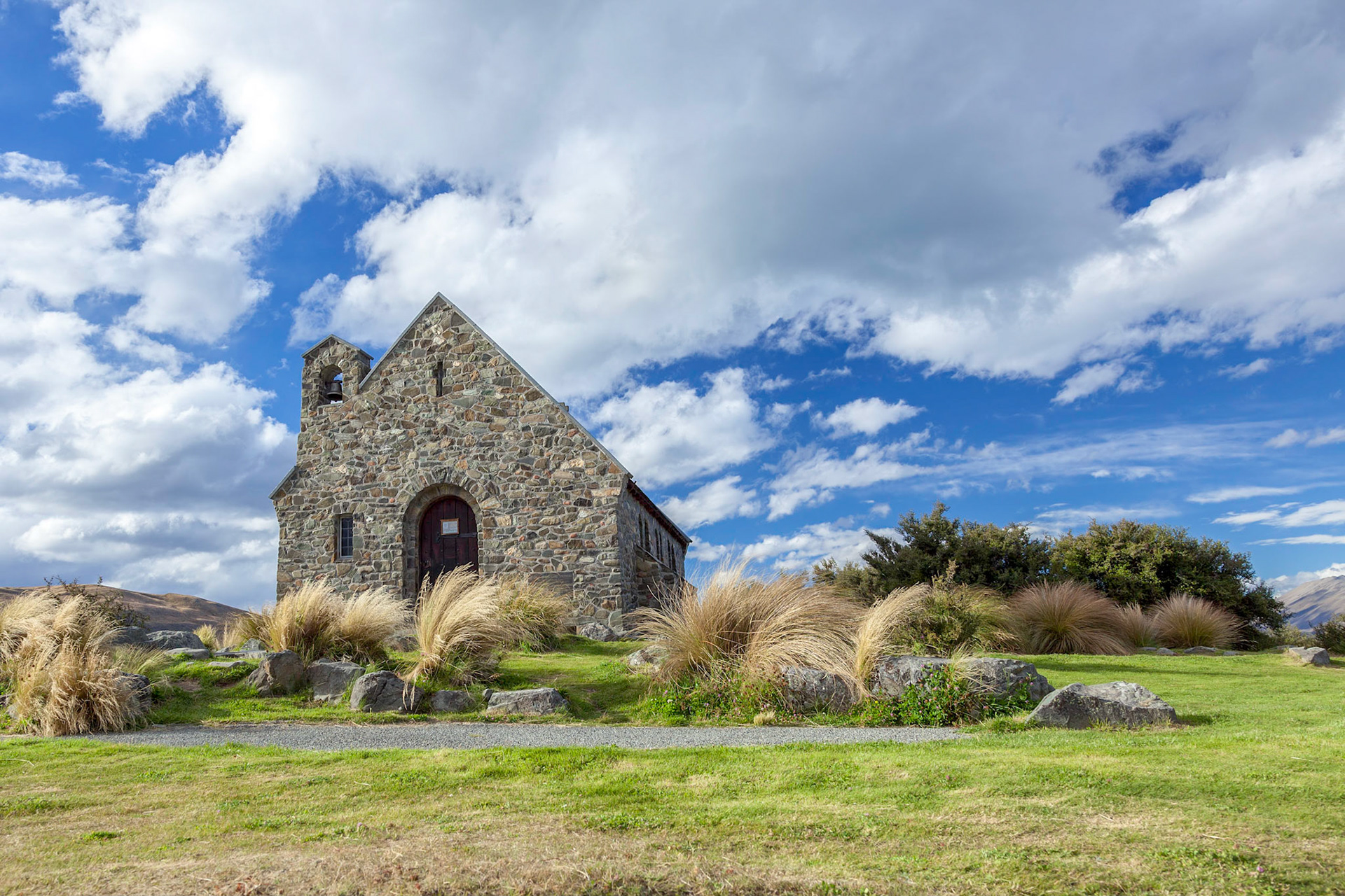 LAKE TEKAPO, MACKENZIE REGION/NEW ZEALAND - FEBRUARY 23 : Church of the Good Shepherd at Lake Tekapo in New Zealand on February 23, 2012