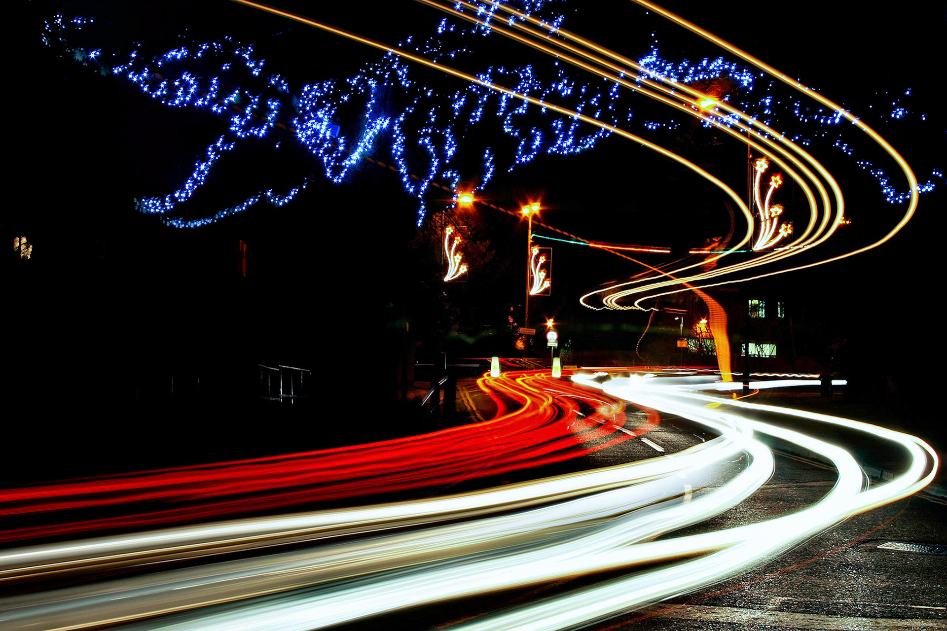Light Trails Caterham On The Hill