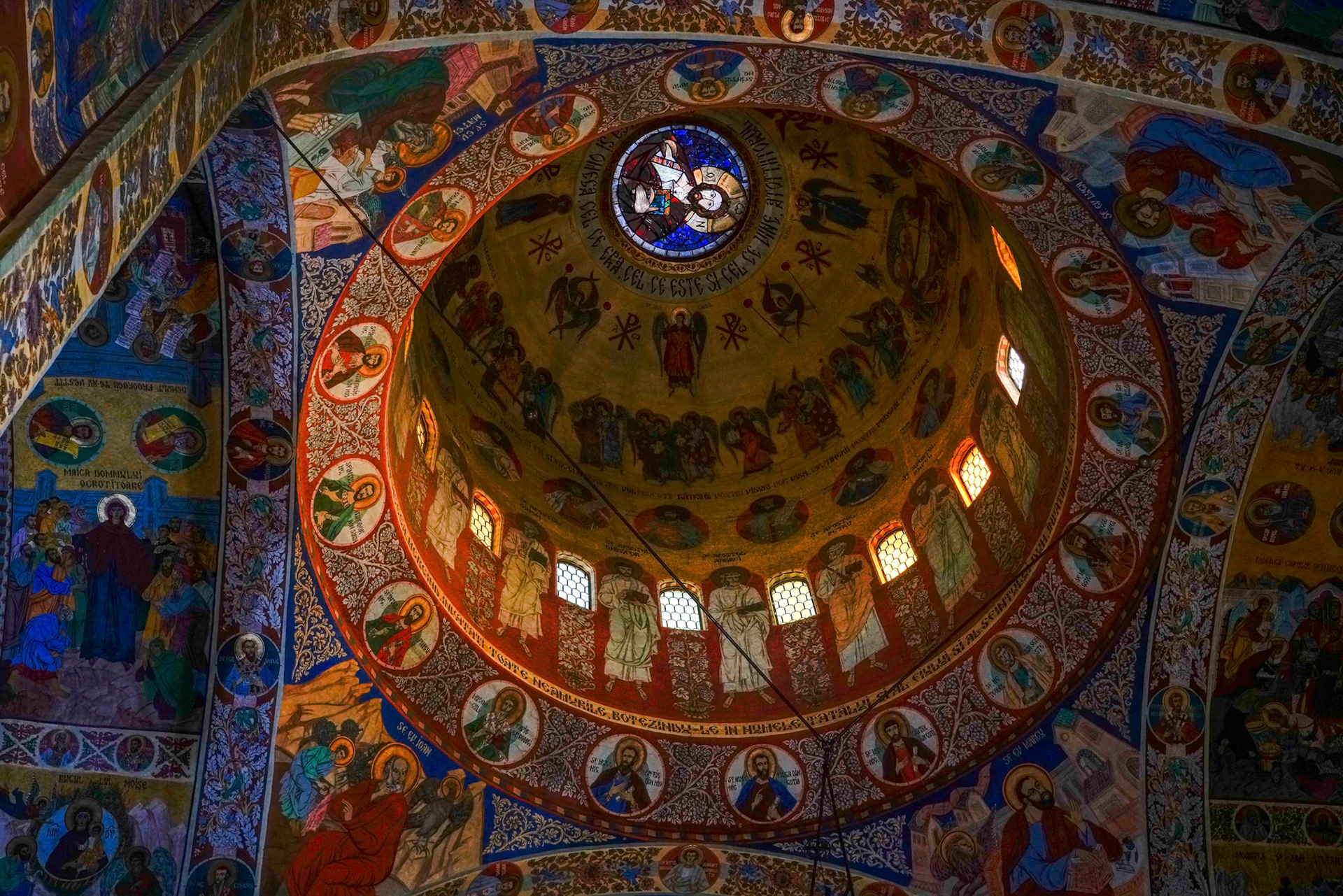 TARGU MURES, TRANSYLVANIA/ROMANIA - SEPTEMBER 17 : Decorative interior view of Ascension Cathedral in Targu Mures Transylvania Romania on September 17, 2018