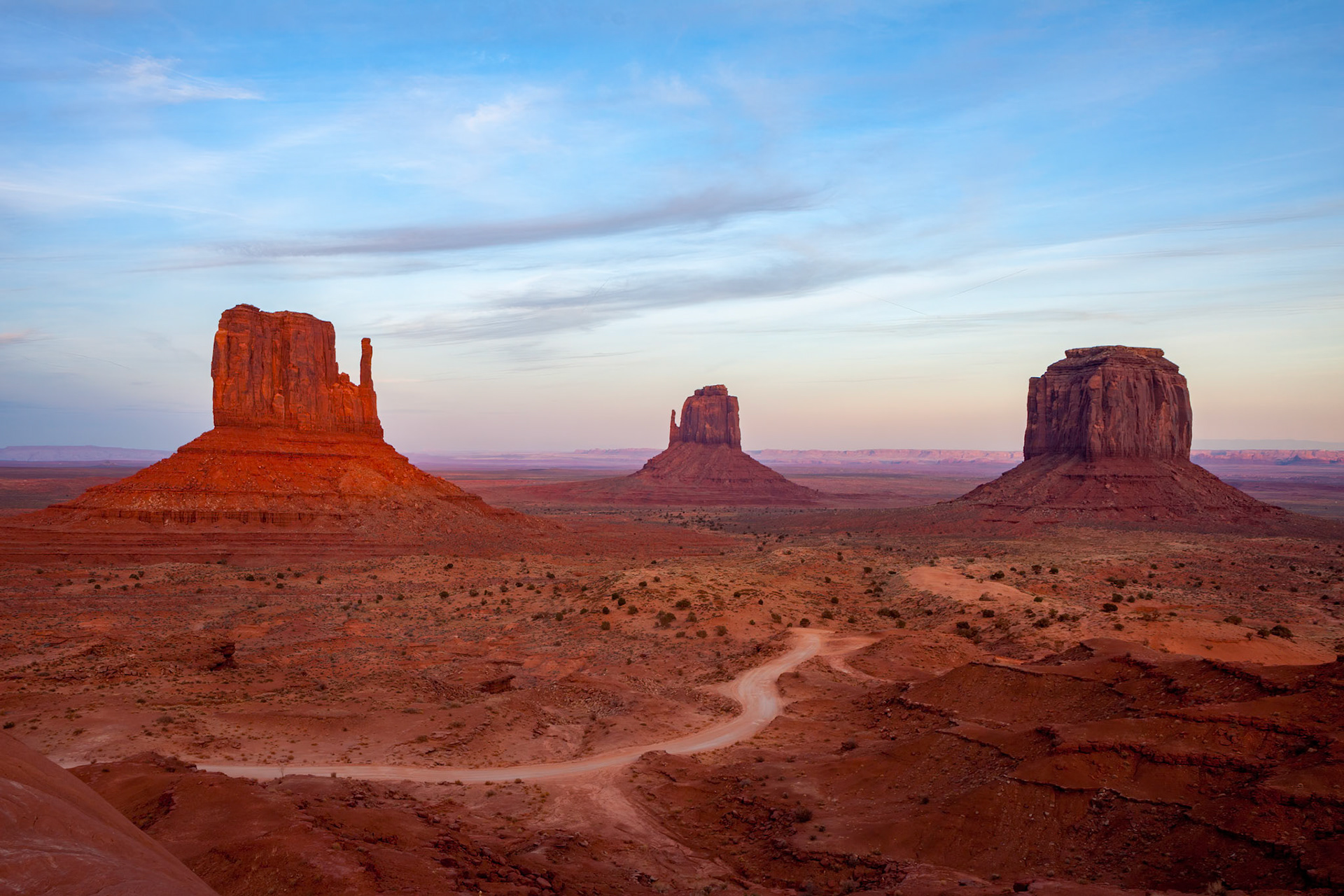 Scenic view of Monument Valley Utah USA