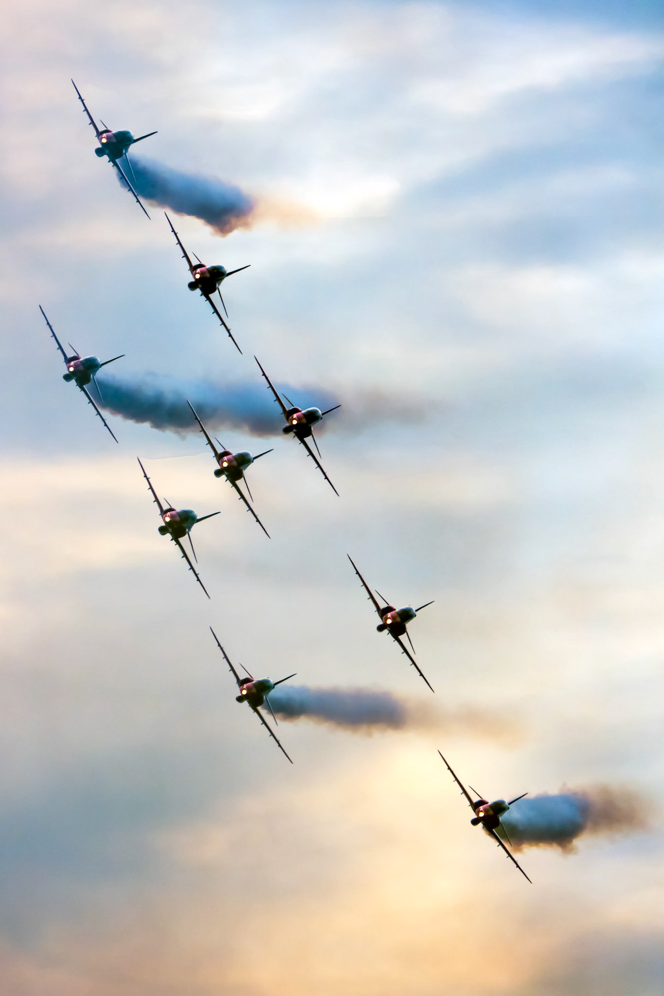 Red Arrows in Tight Formation