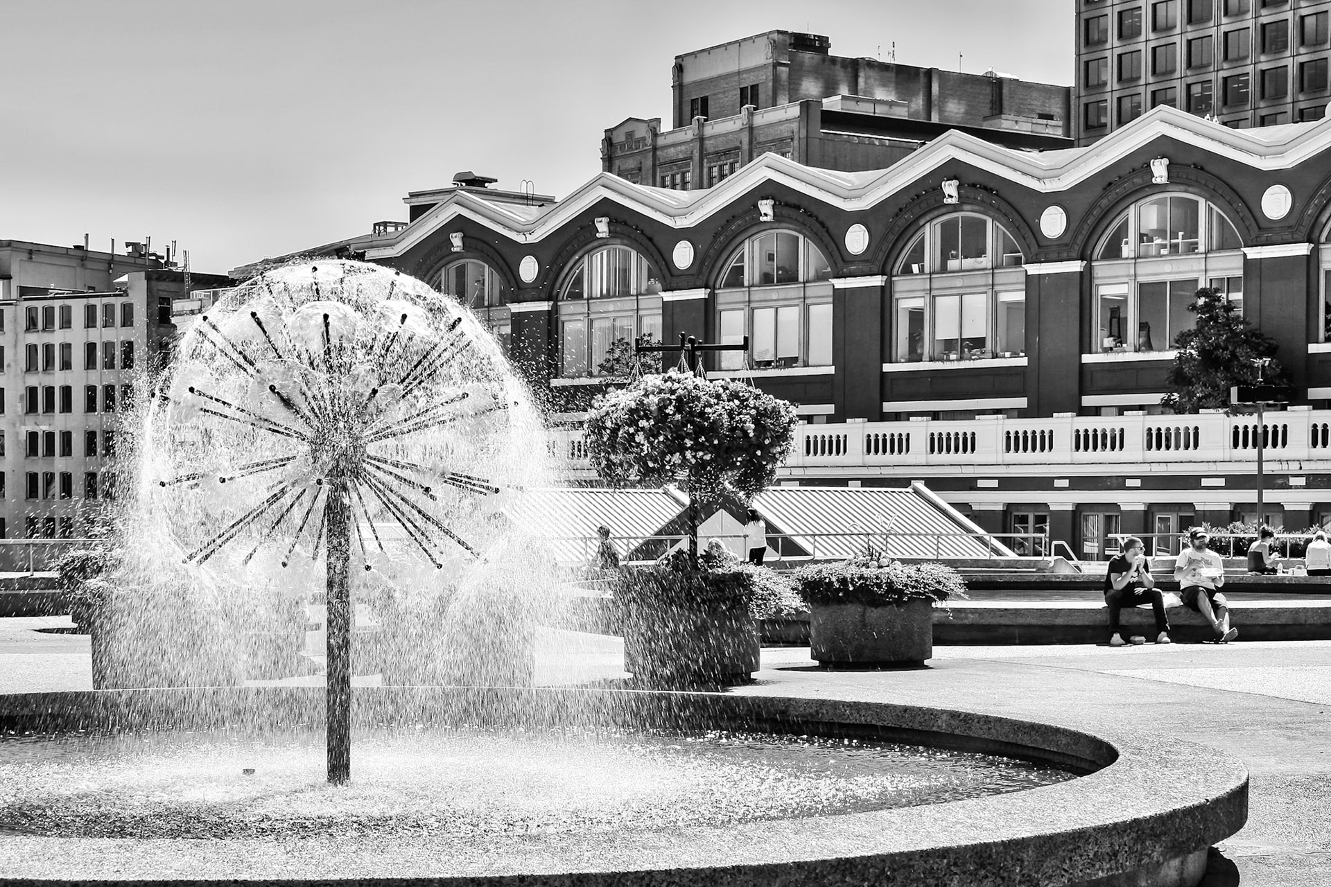 Water Feature in a Square in Vancouver