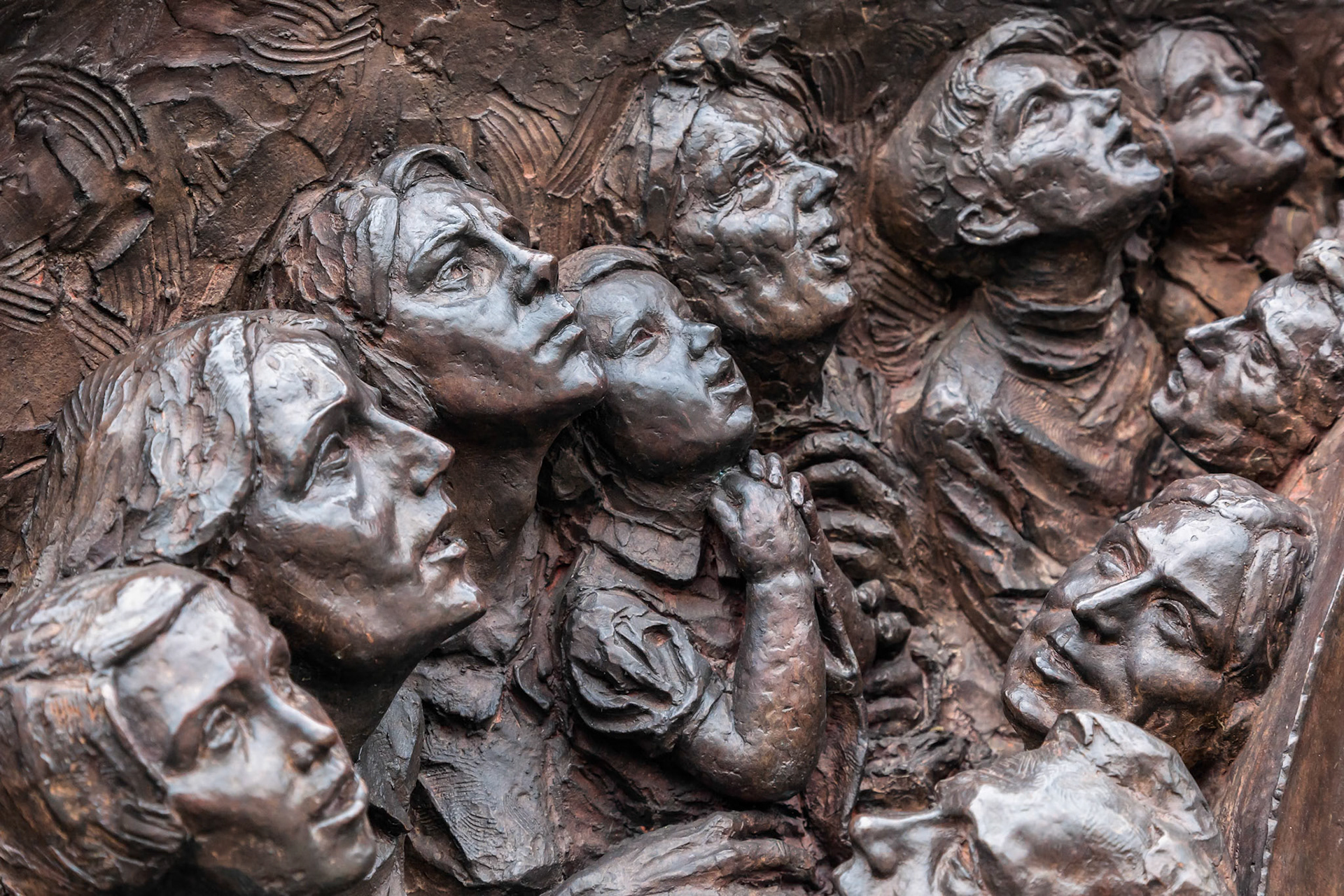 Close-up of Part of the Battle of Britain Monument on the Embankment in London