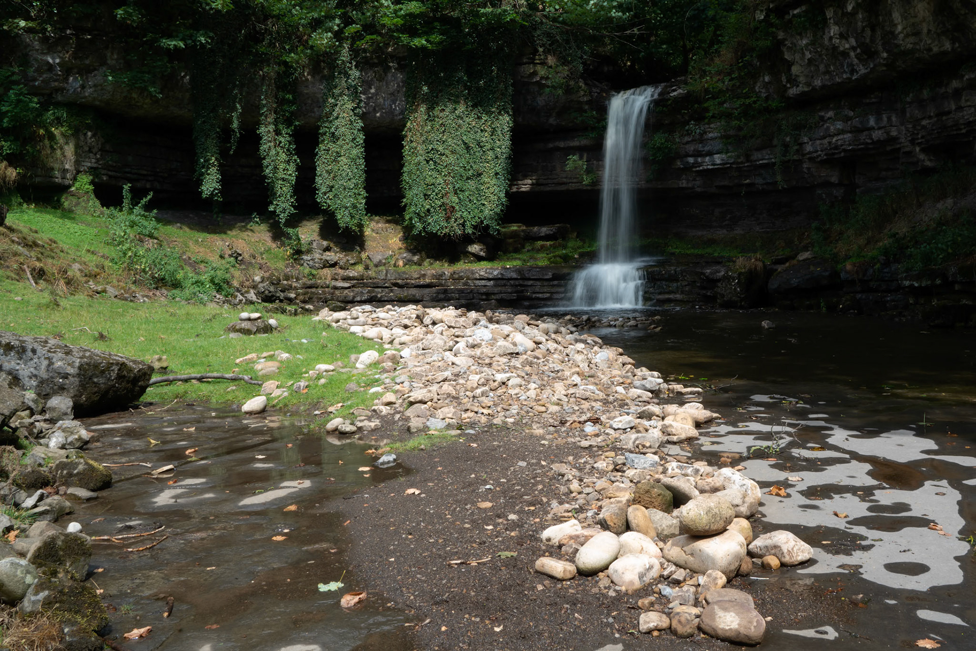View of Askrigg Waterfall in the Yorkshire Dales National Park