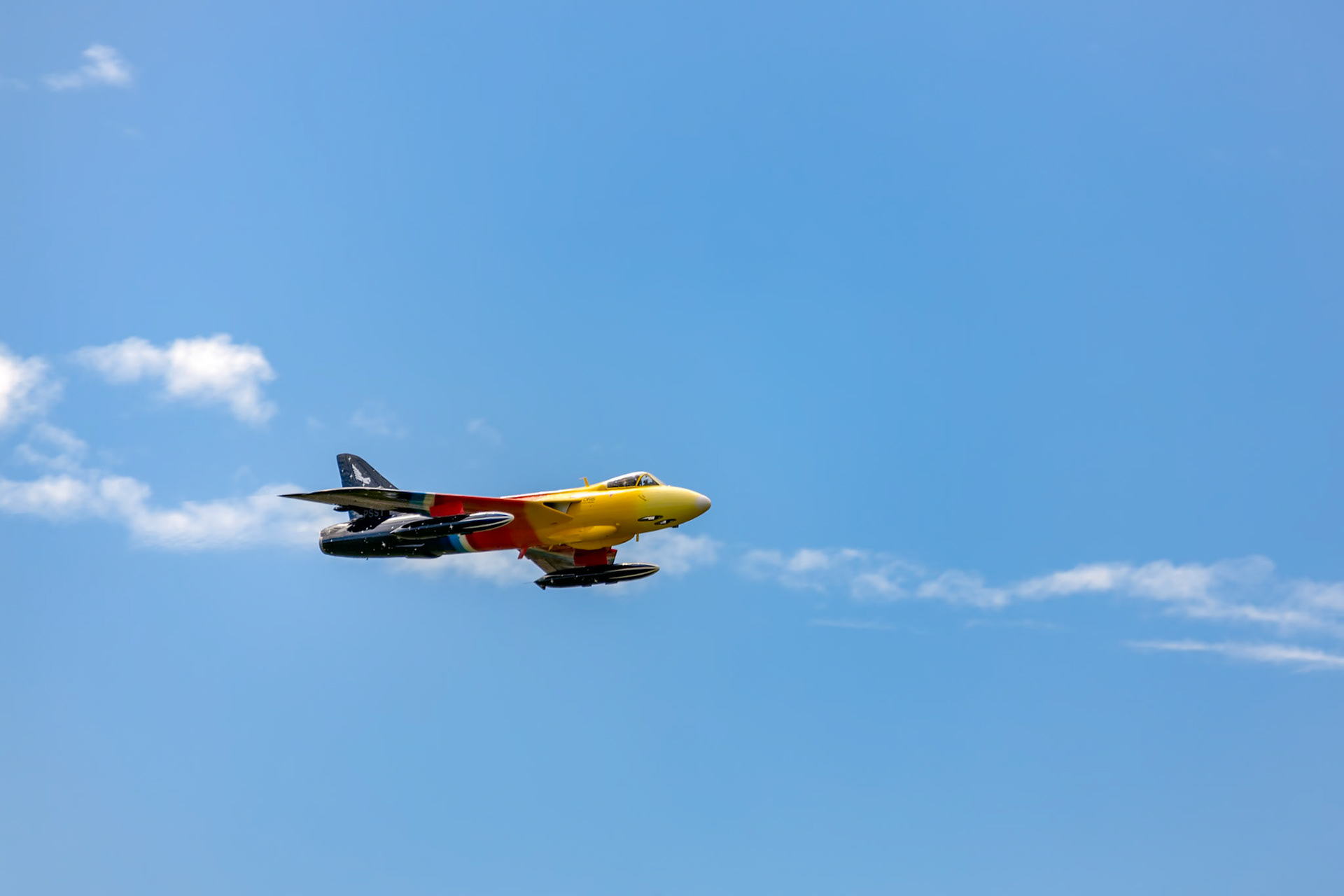 Hawker Hunter Miss Demeanour Aerial Display at Shoreham Airshow