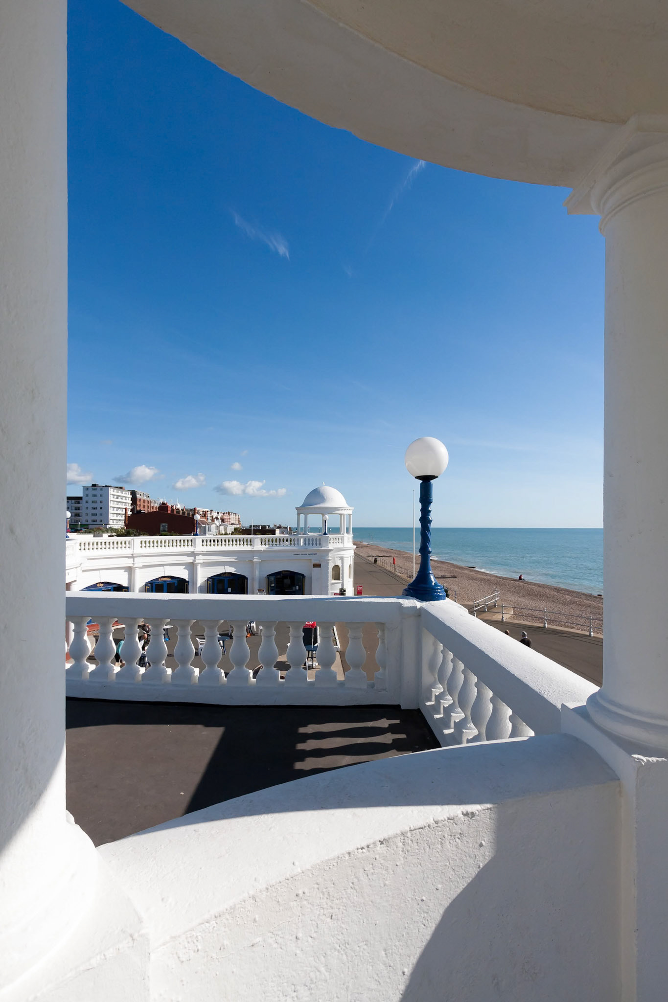 View through a Colonnade in the Grounds of the De la Warr Pavilion