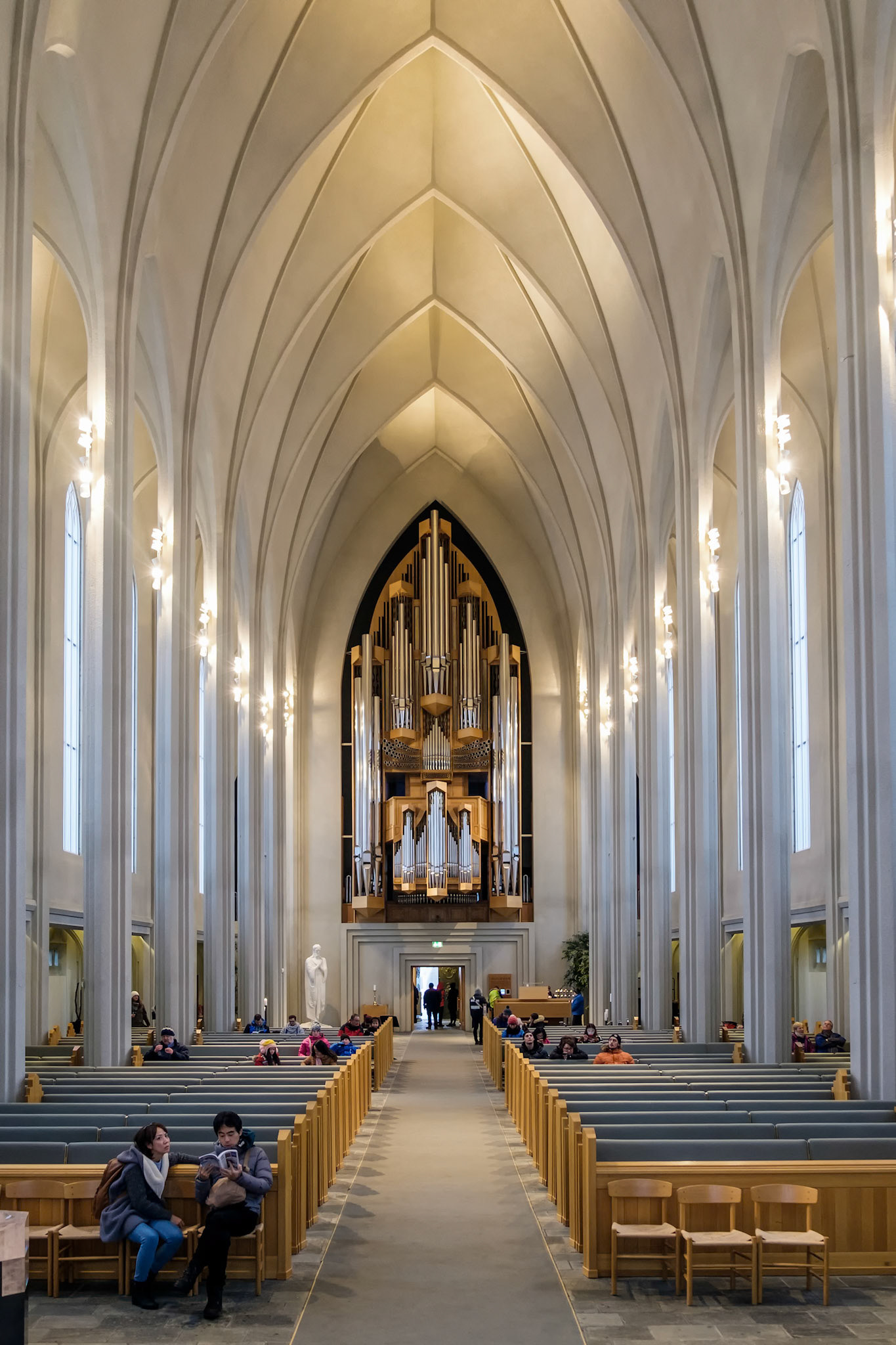 Interior View of the Hallgrimskirkja Church in Reykjavik