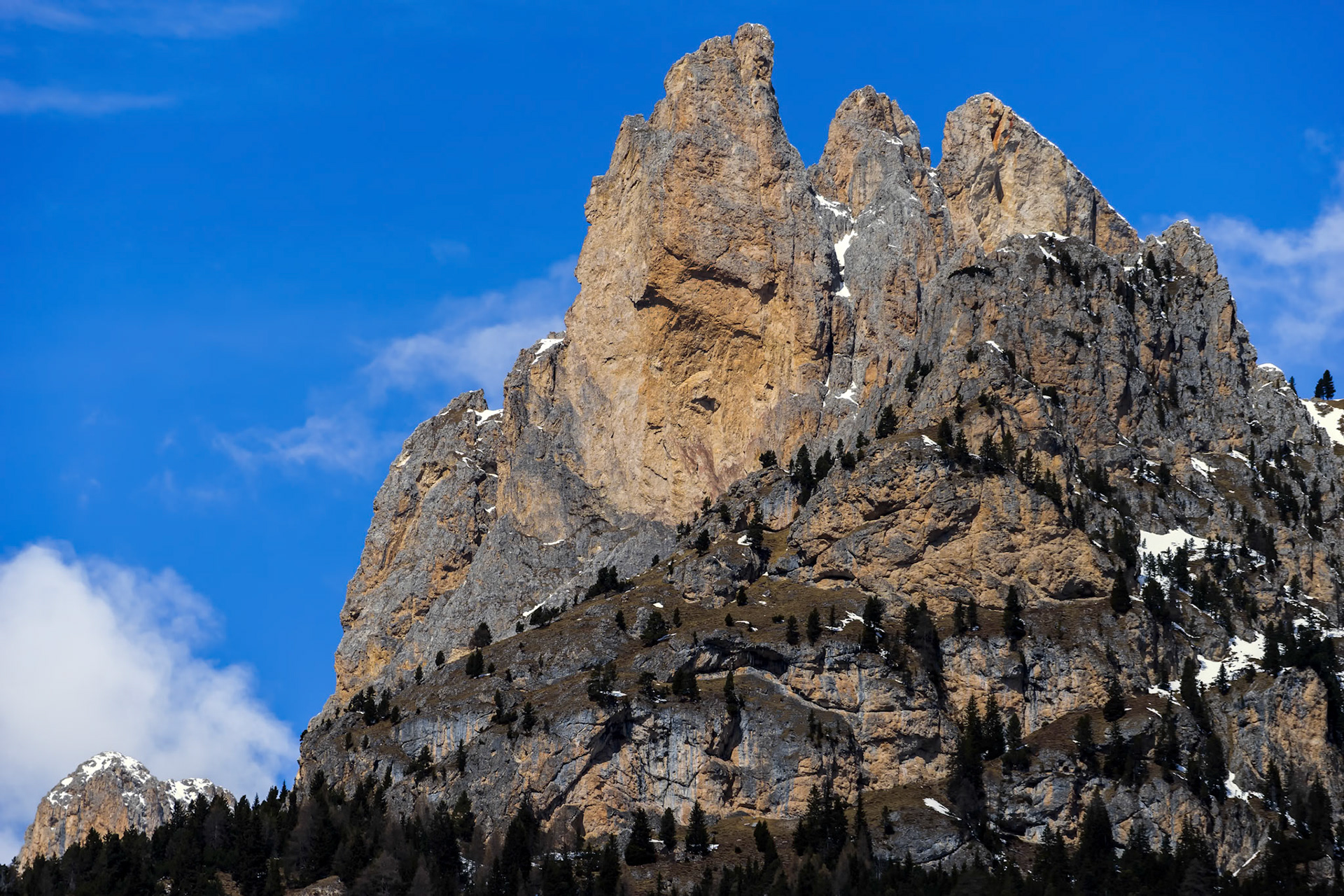Mountains in the Valley di Fassa near Pozza di Fassa Trentino Italy