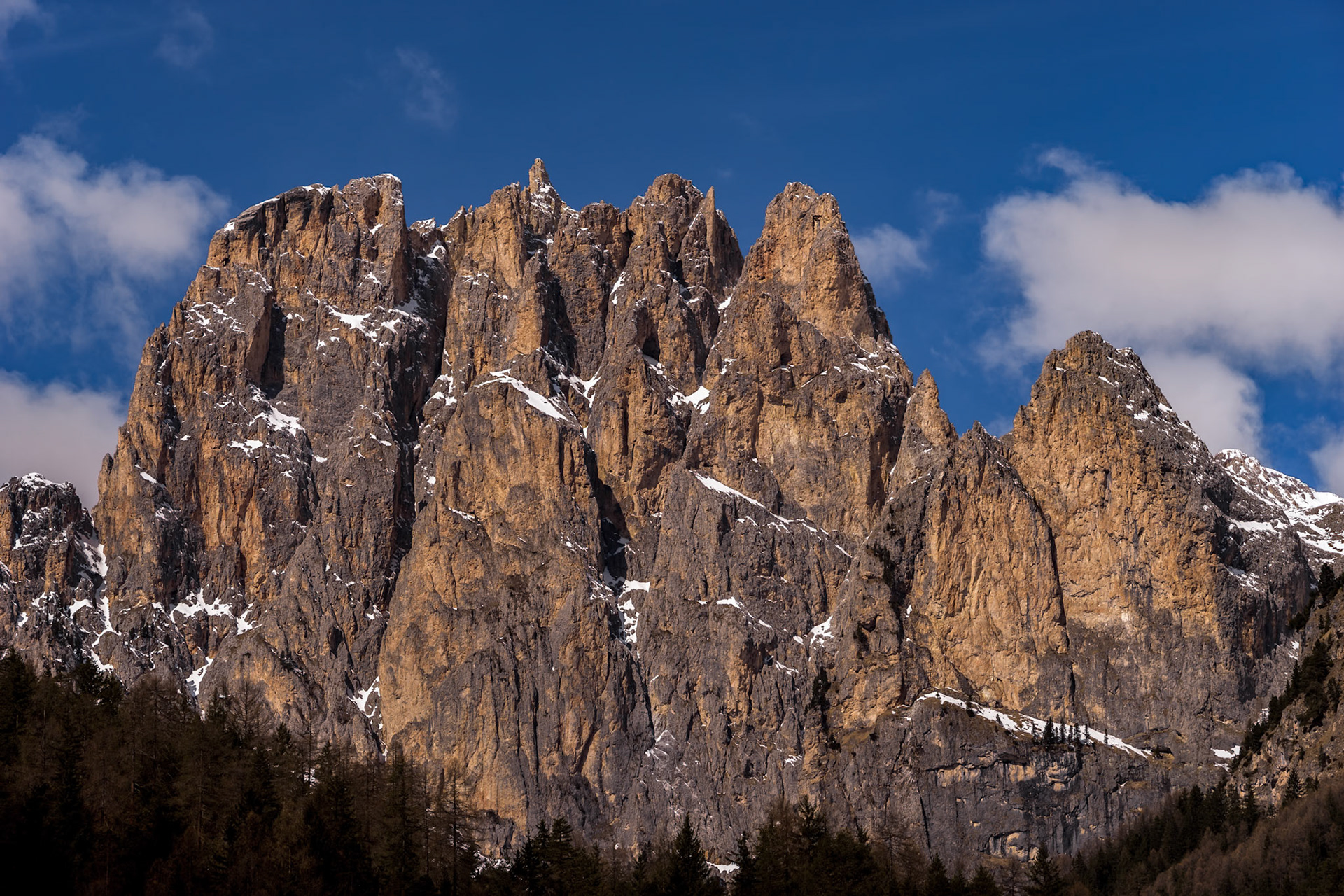 Mountains in the Valley di Fassa near Pozza di Fassa Trentino Italy