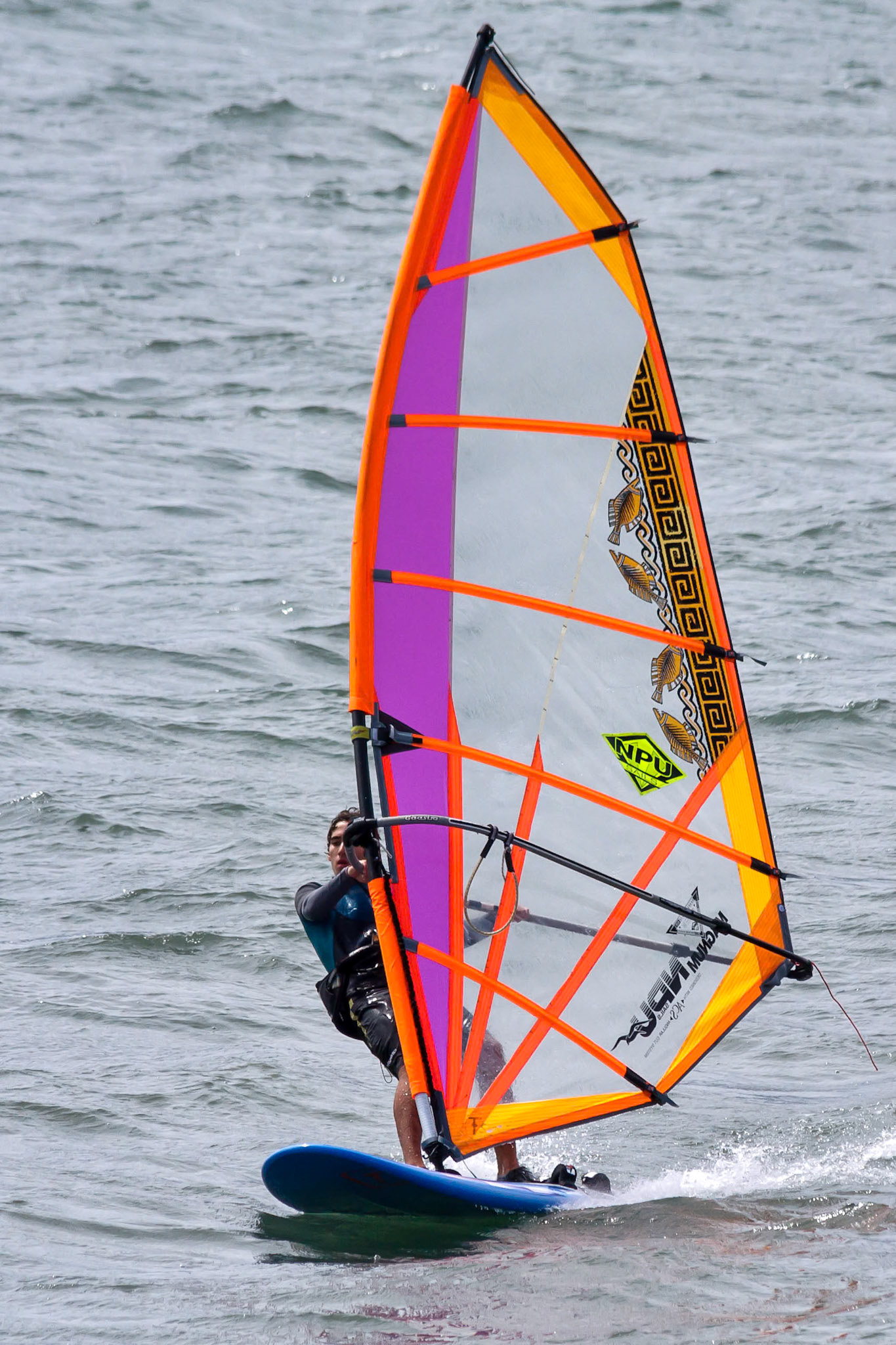 Windsurfer in Funchal Harbour Madeira