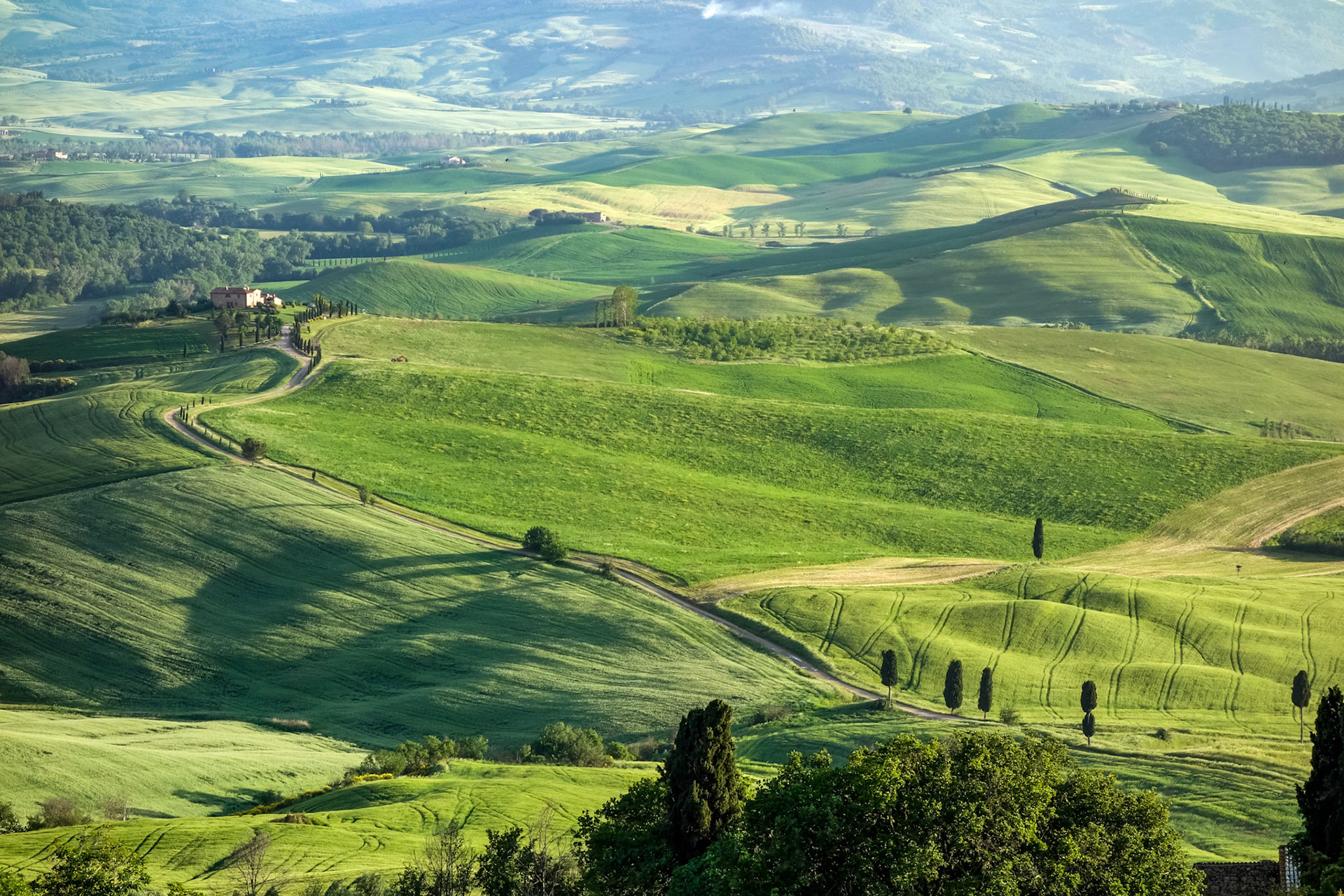 VAL D'ORCIA, TUSCANY/ITALY - MAY 16 : Countryside of Val d'Orcia in Tuscany on May 16, 2013