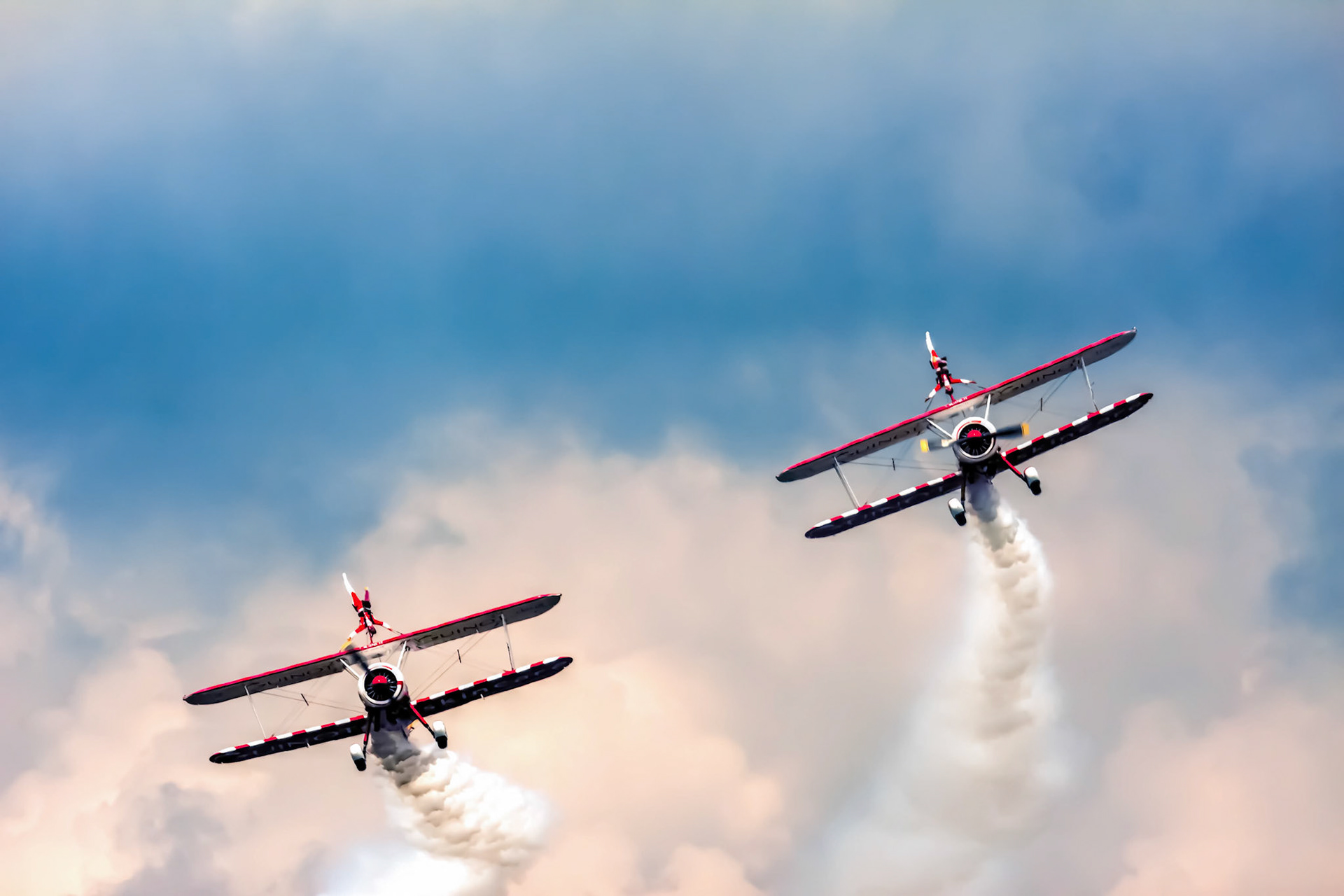 Team Guinot Wingwalkers Aerial Display at Biggin Hill Airshow