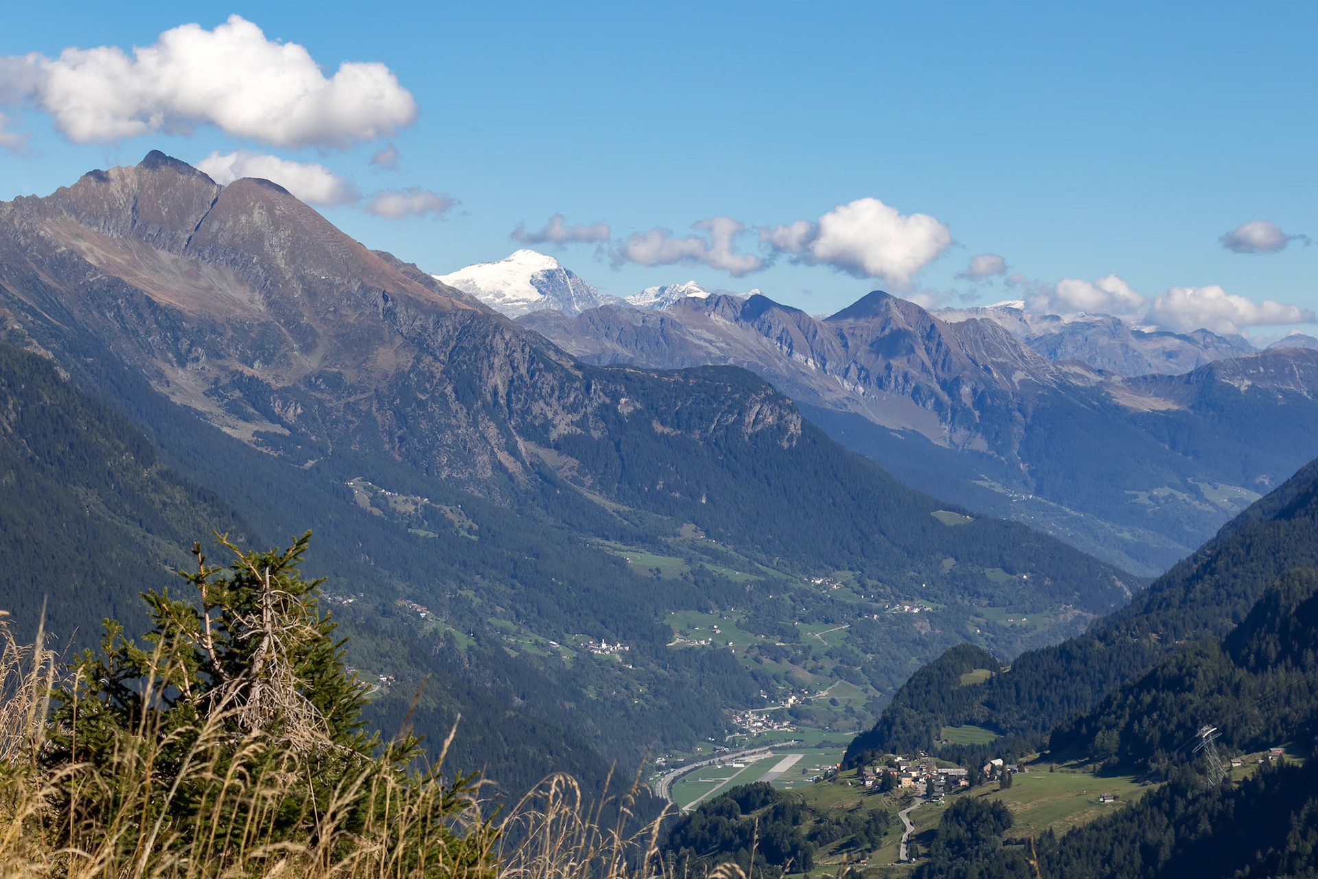 View from the Gotthard Pass in Switzerland