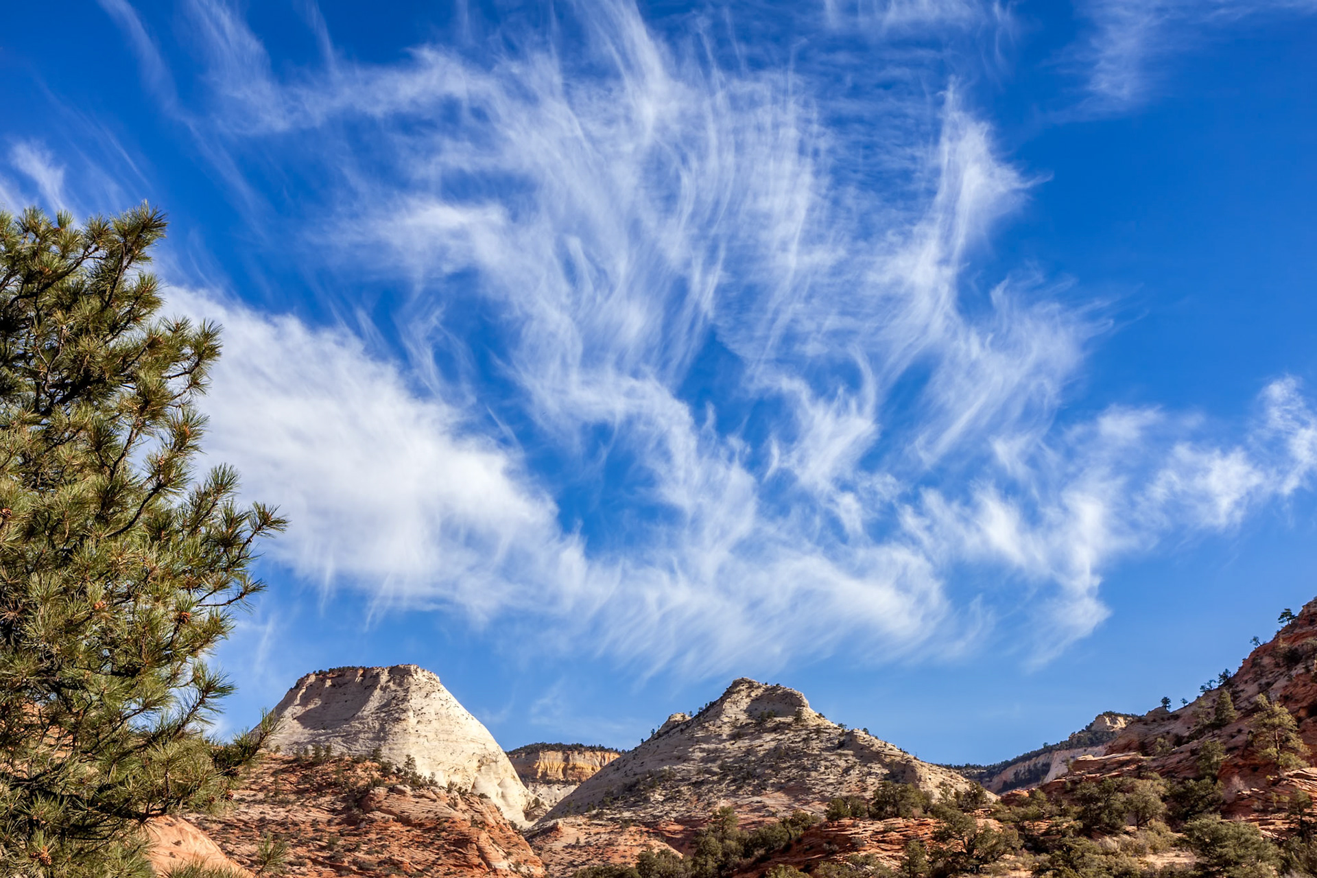 Spectacular cloud formation in Zion National Park