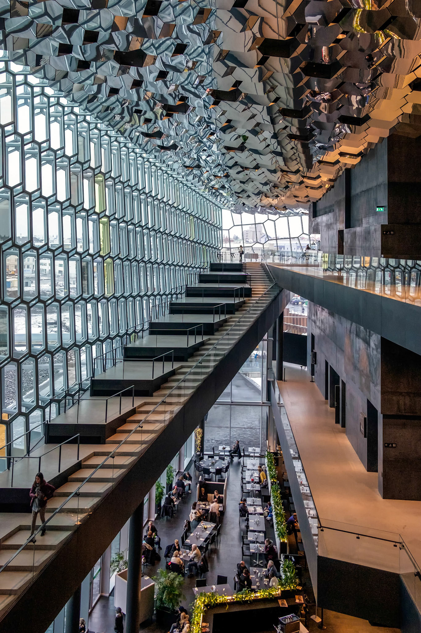 Interior View of the Harpa Concert Hall in Reykjavik