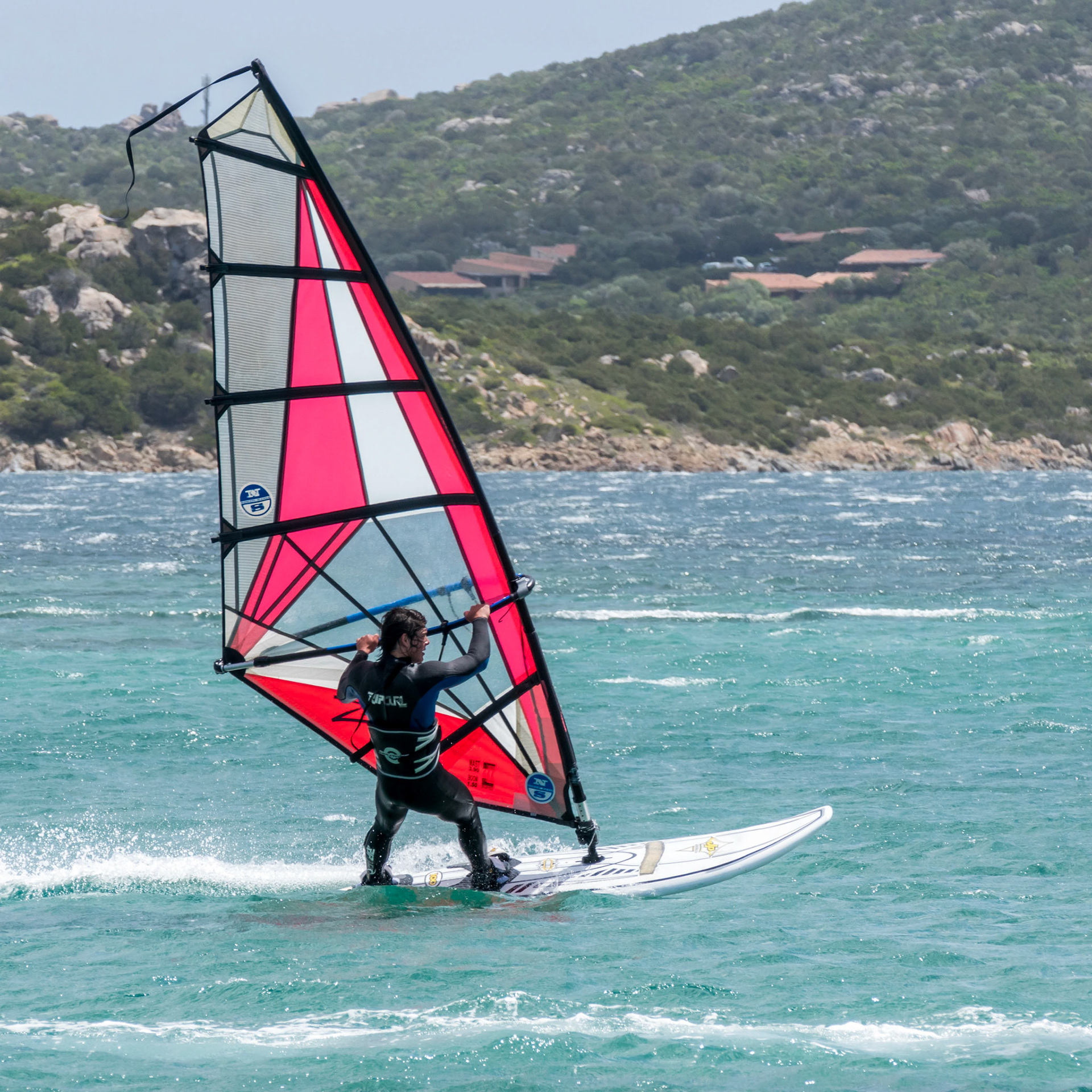 Windsurfing at Porto Pollo in Sardinia