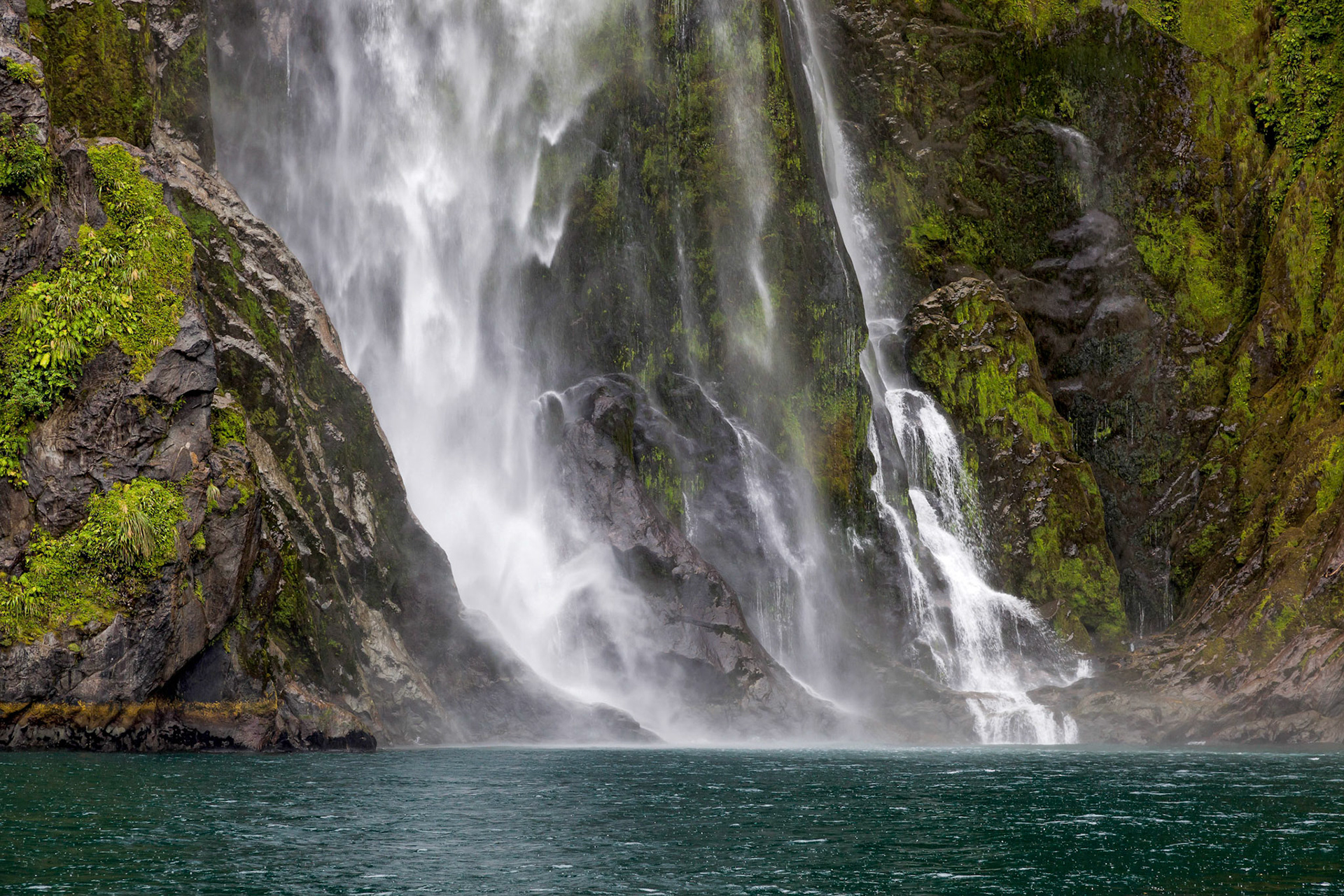 Waterfall at Milford Sound