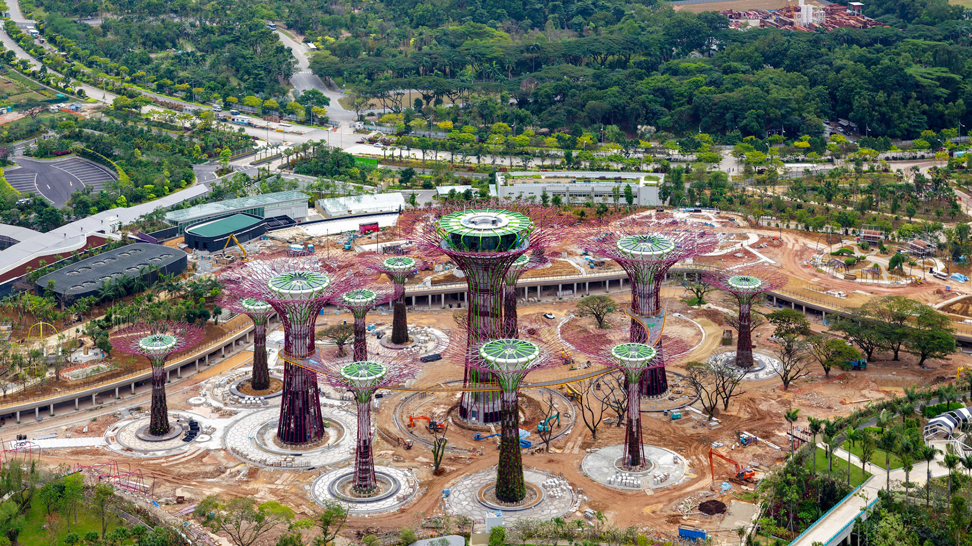 SINGAPORE, ASIA - FEBRUARY 3 : New Botanical Gardens under Construction in Singapore on February 3, 2012