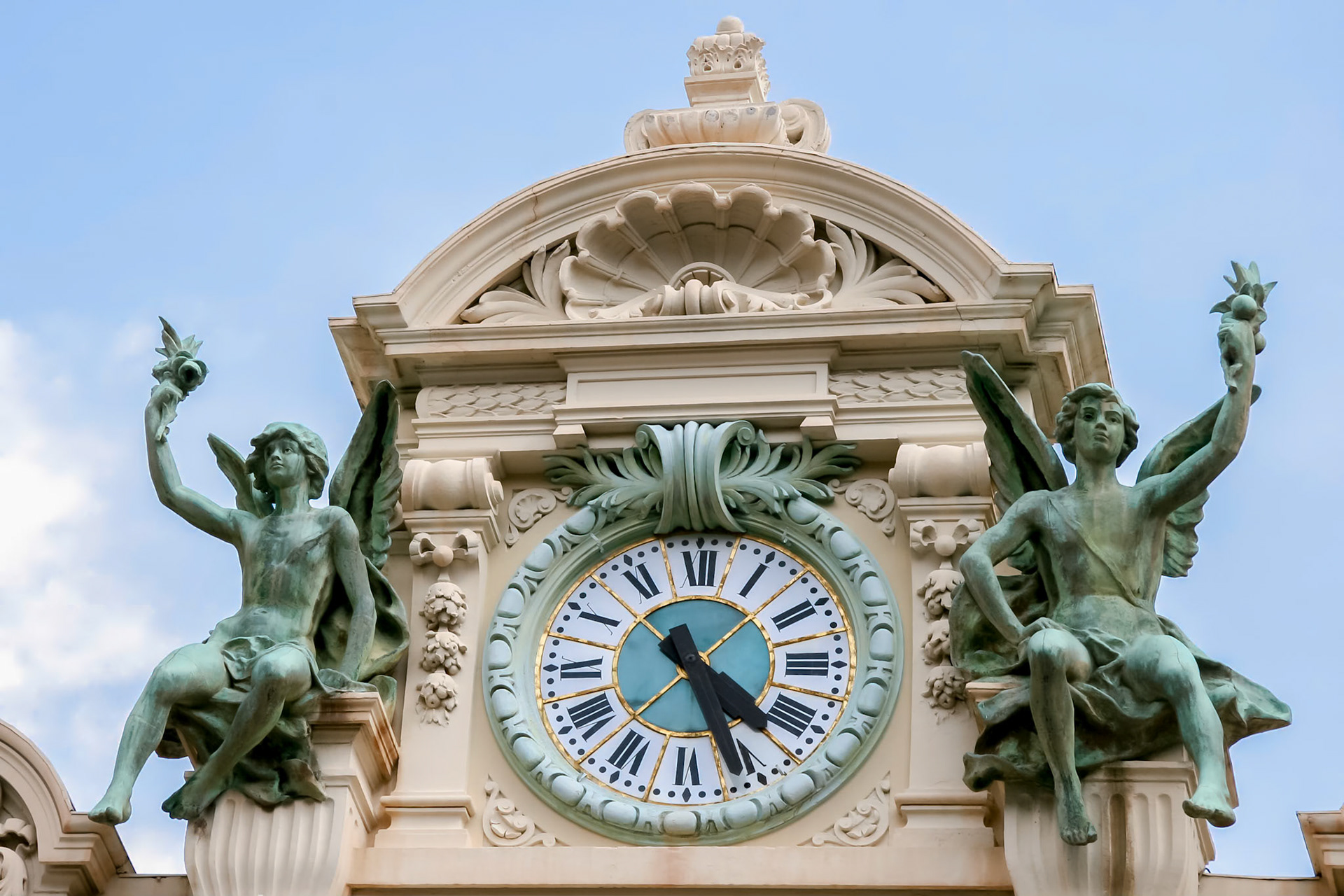 Clock on the Roof of the Casino in Monte Carlo