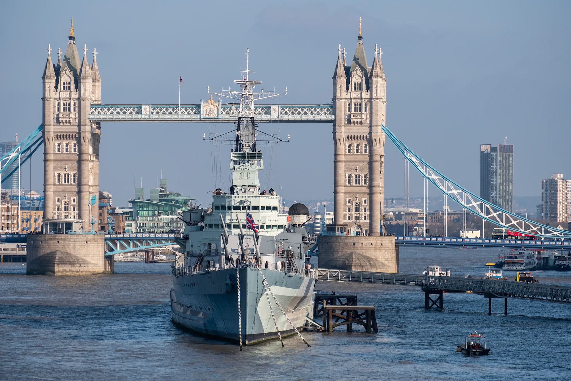 View of HMS Belfast in London