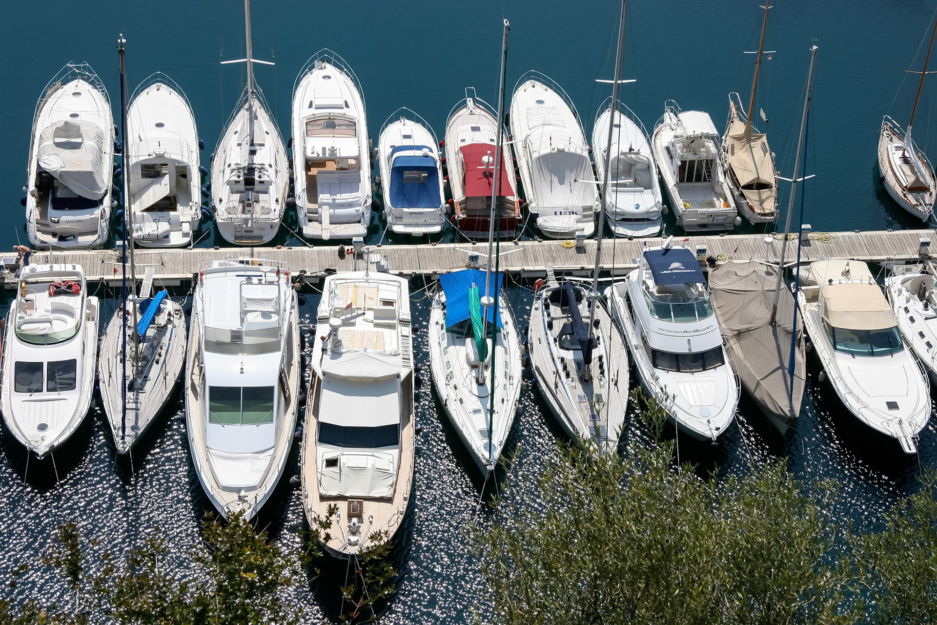 An Assortment of Boats and Yachts in a Marina at Monte Carlo