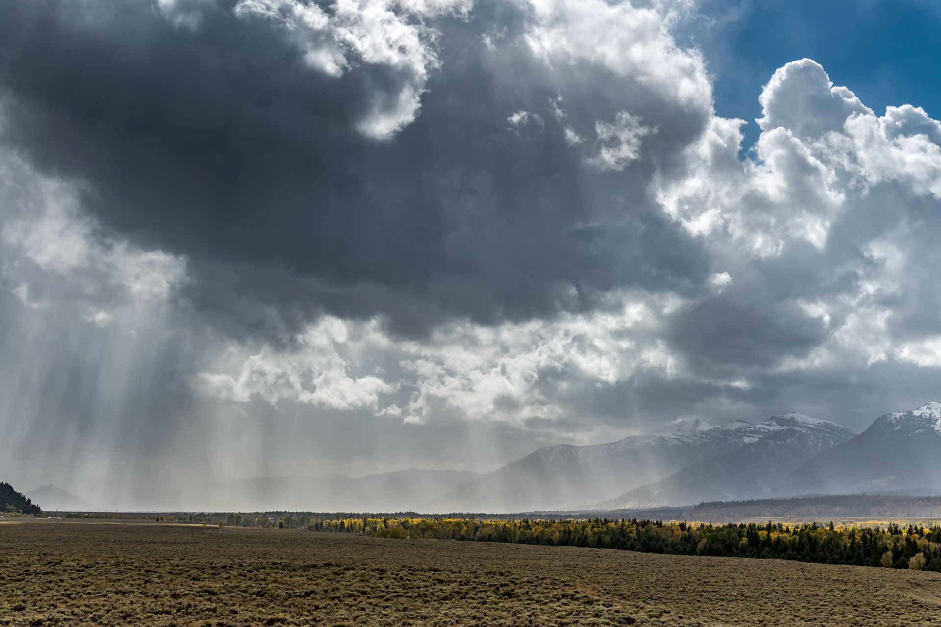 Scenic view of the Grand Teton National Park