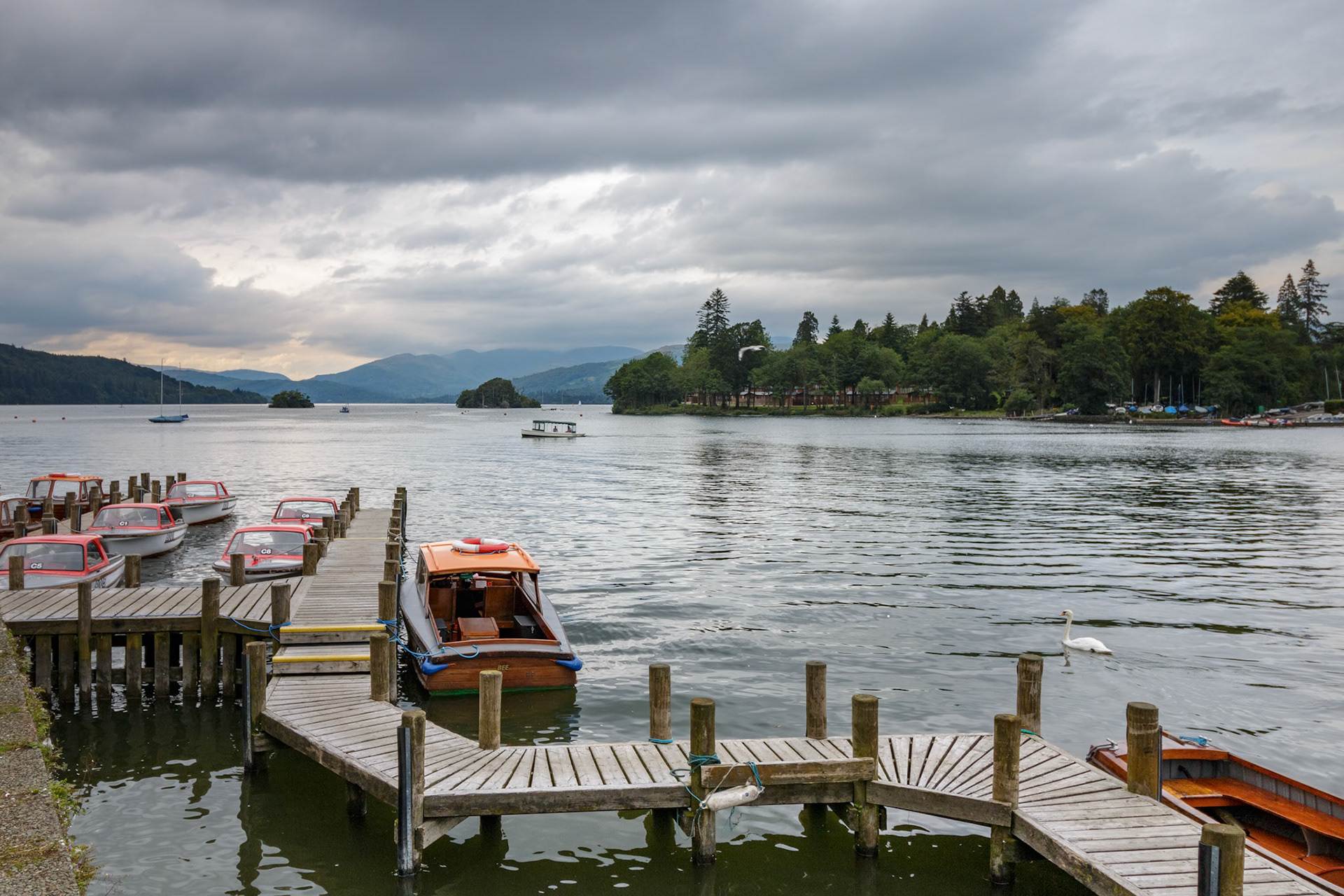Boats Moored at Bowness on Windermere