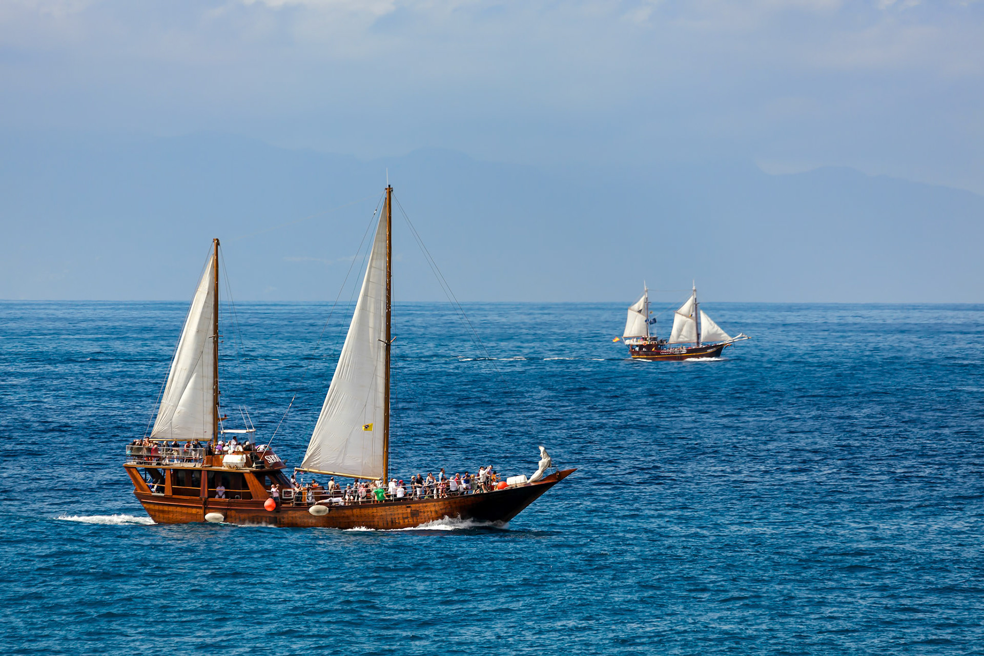 Sailing Off the Coast of Tenerife